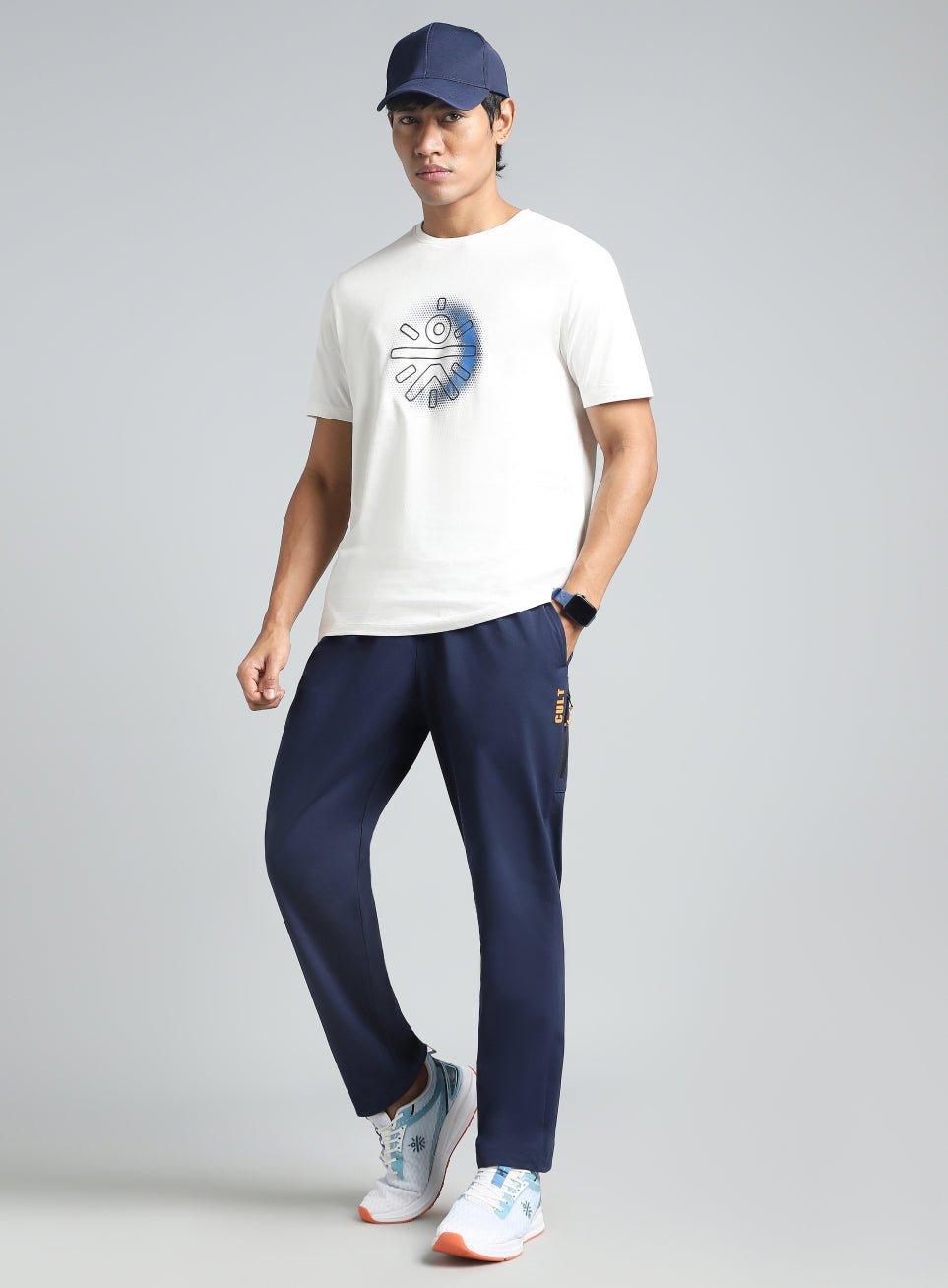 Men Navy Airport Travel Trackpants