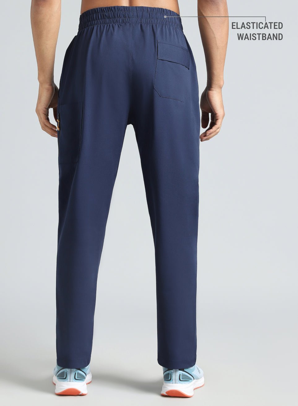 Men Navy Airport Travel Trackpants