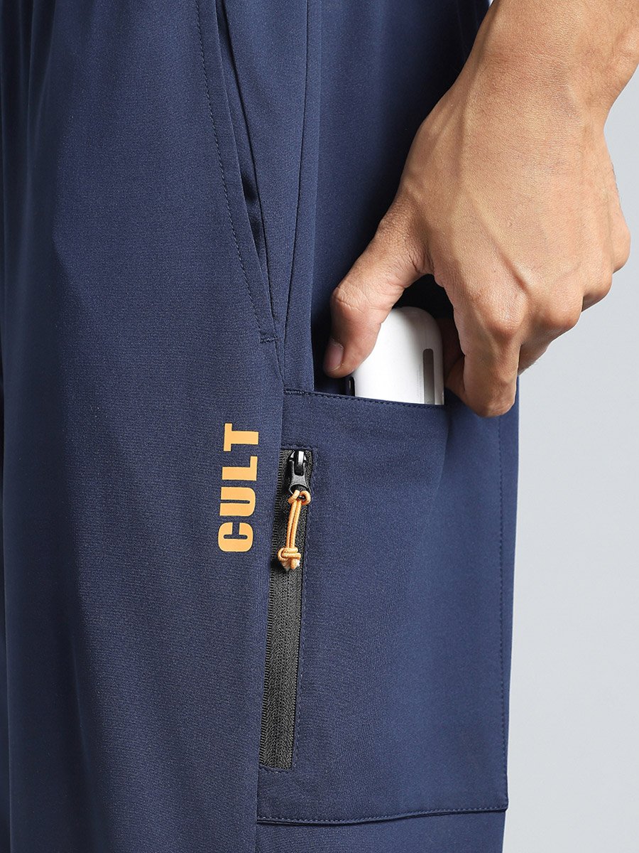 Men Navy Airport Travel Trackpants