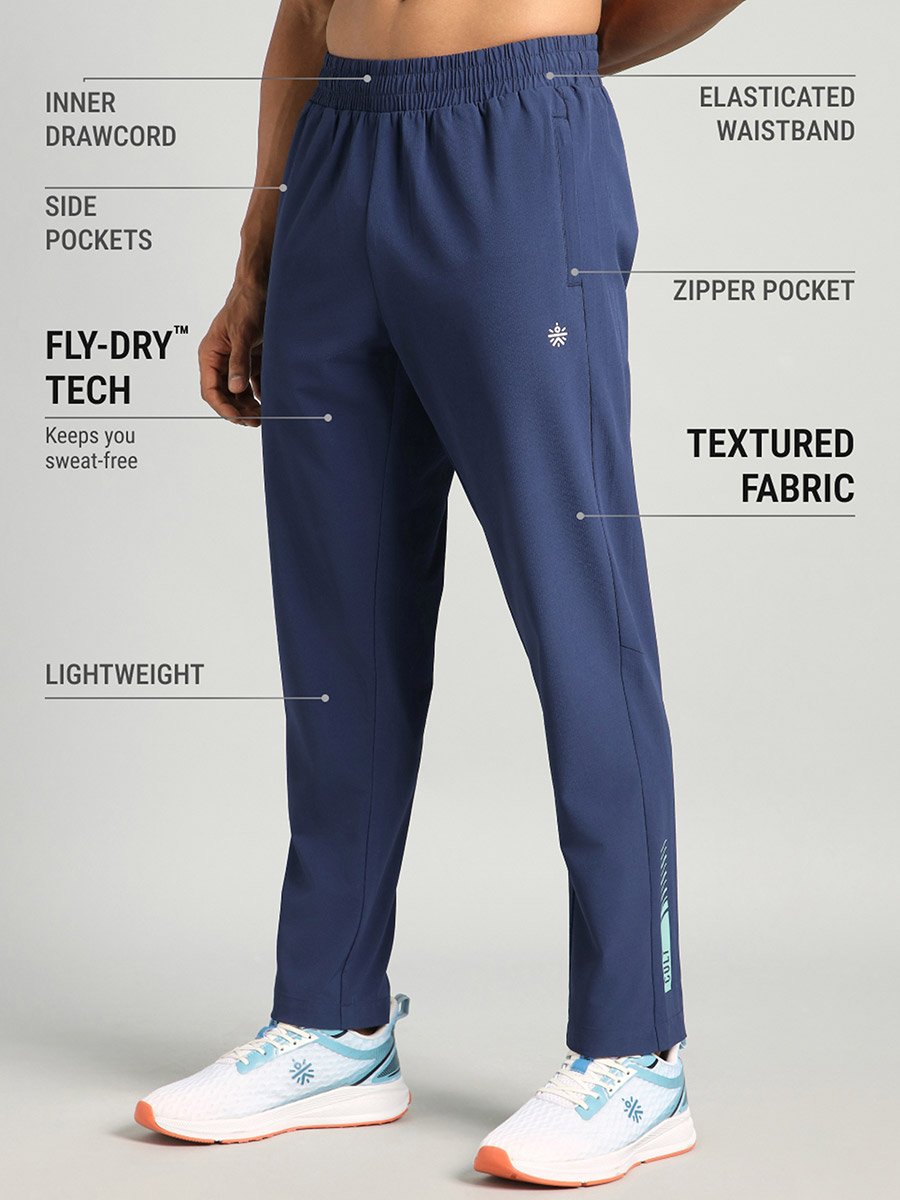 Men Navy Cult Power Up Training Trackpants