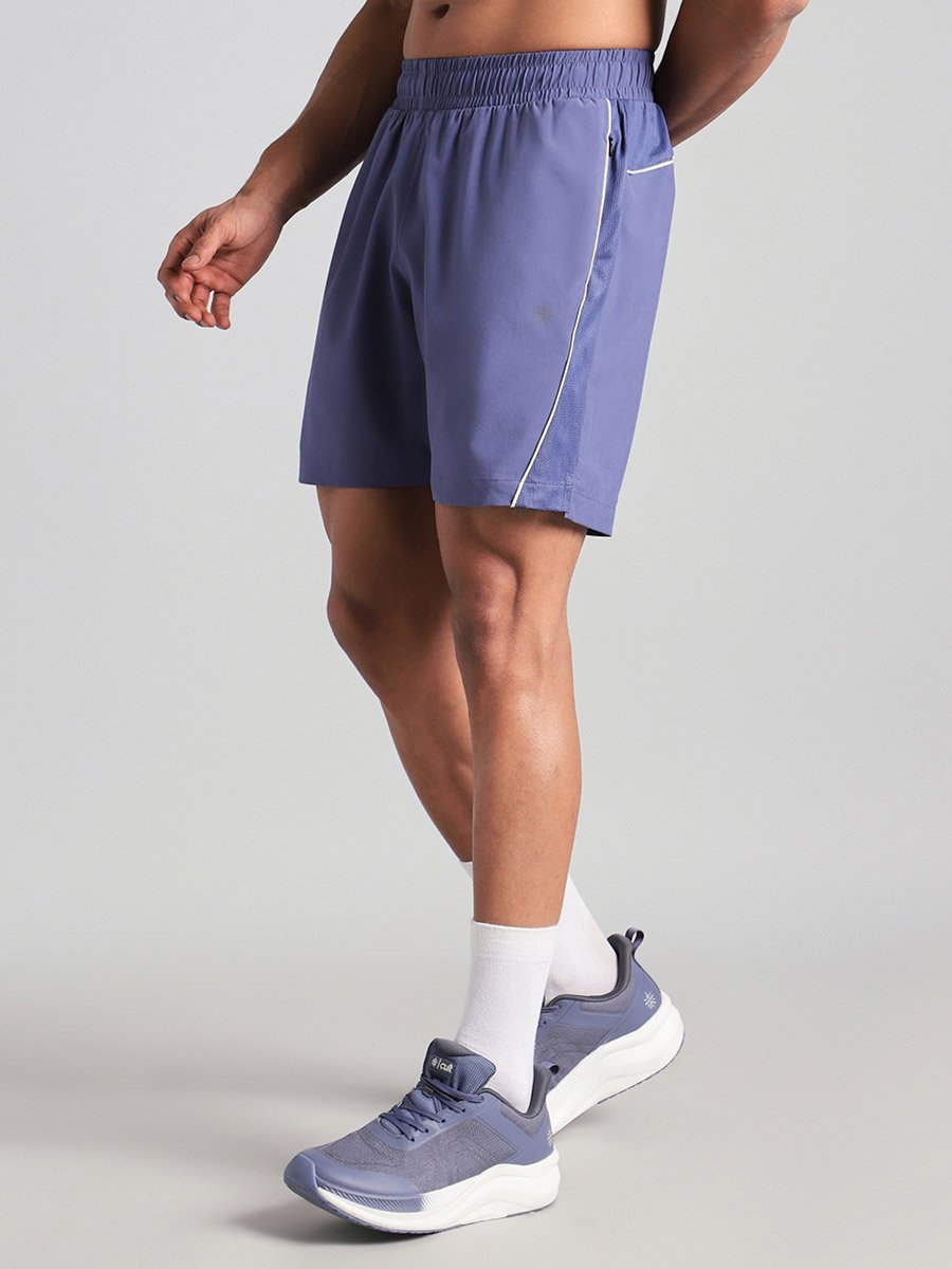 Men Purple Runners Sprint Shorts