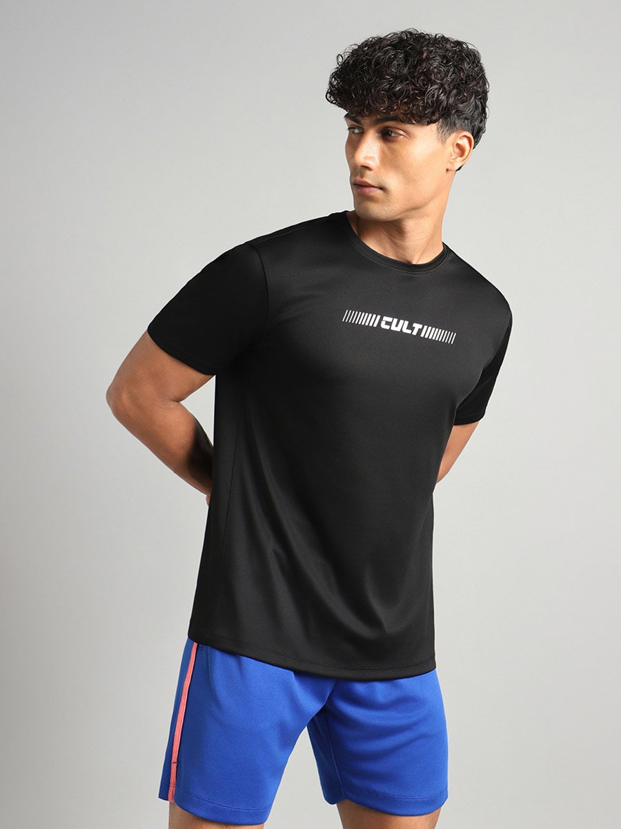 Men Black Everyday Performance T-Shirt