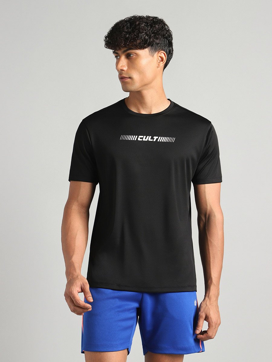 Men Black Everyday Performance T-Shirt