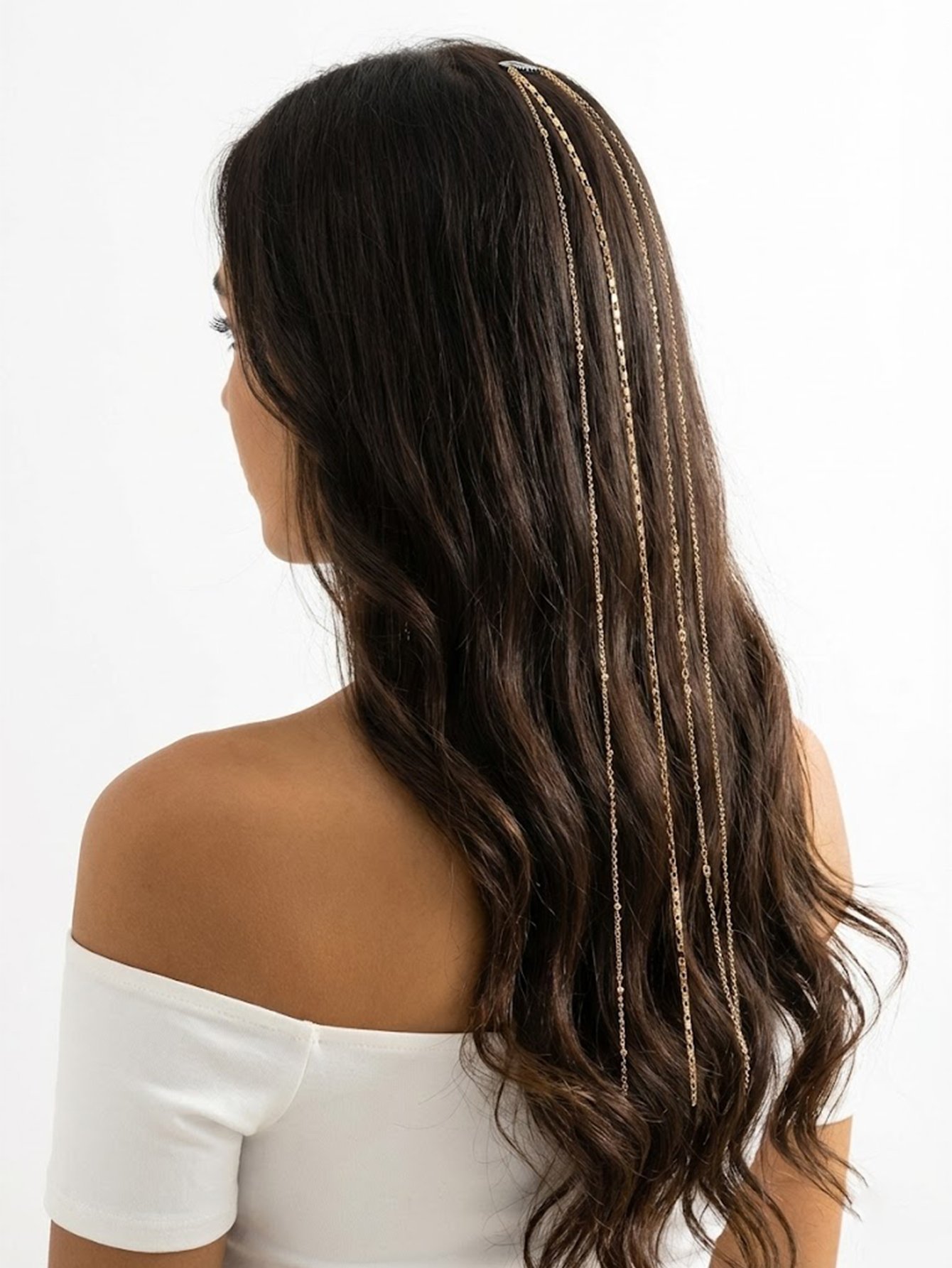 Layered Chain Hair Clip
