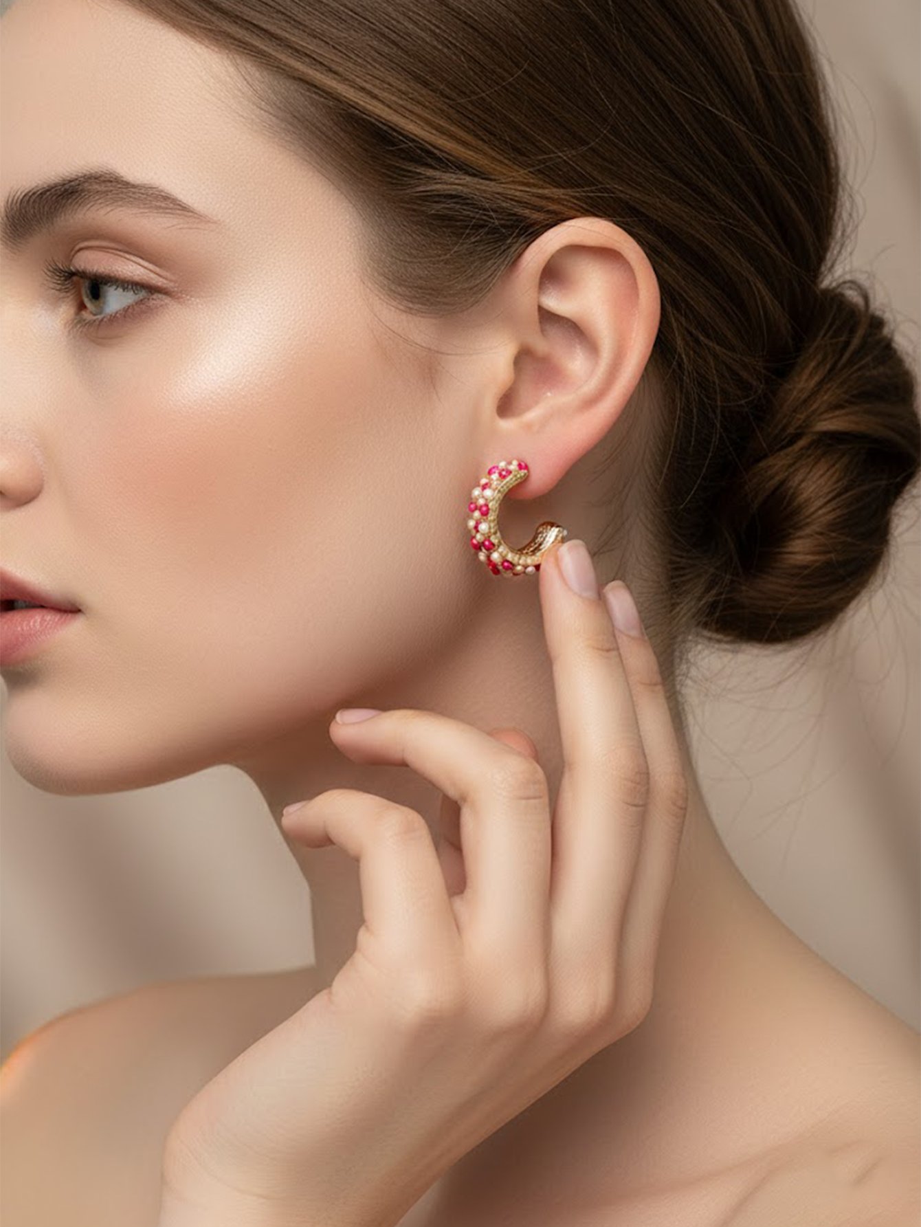 Beaded Hoop Earrings