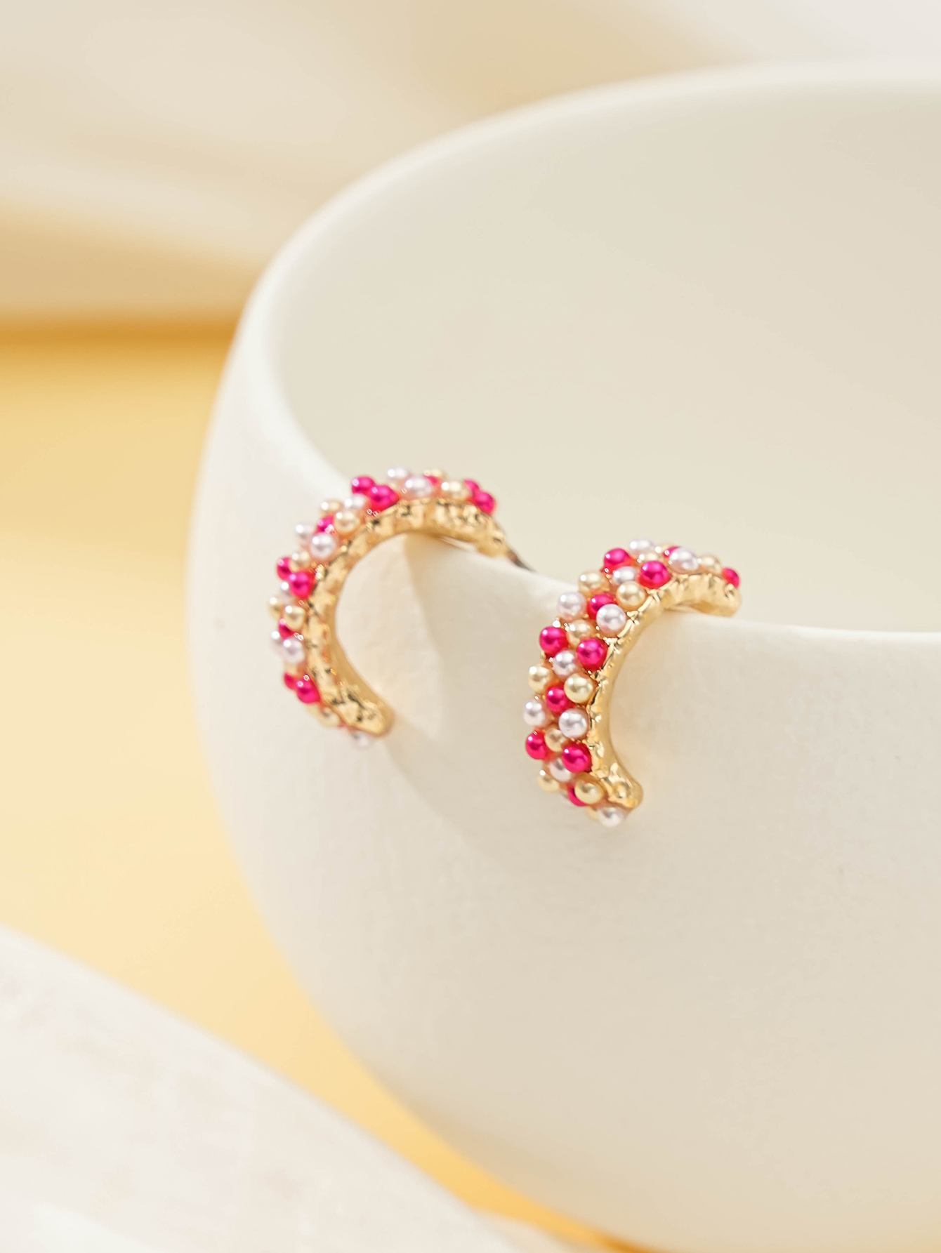 Beaded Hoop Earrings