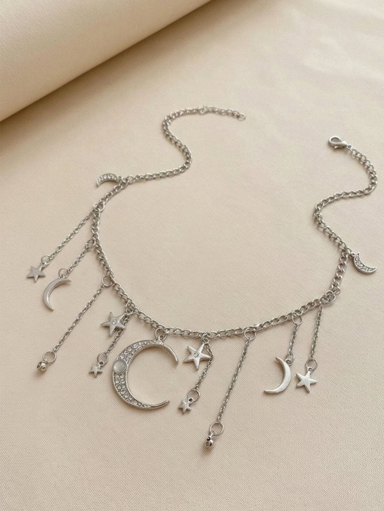 Star and Moon Pendant Necklace