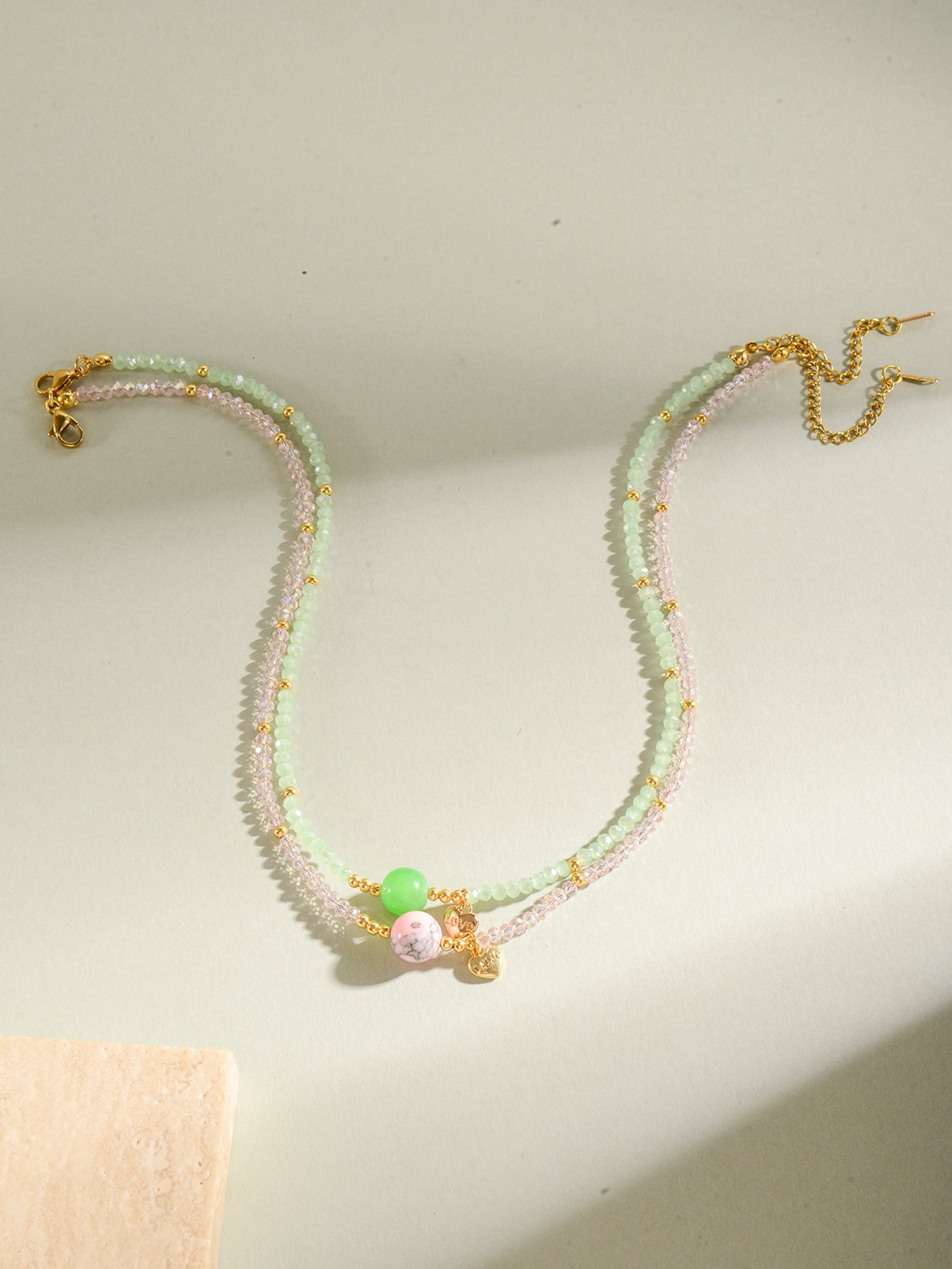 Set of 2 - Glass Beaded Necklace