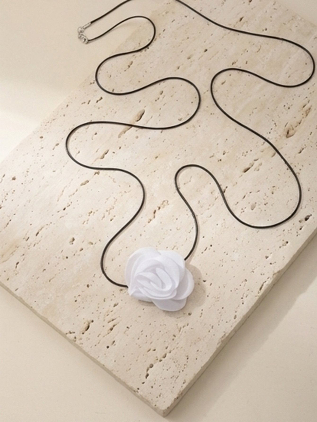 Lace Flower Long Necklace