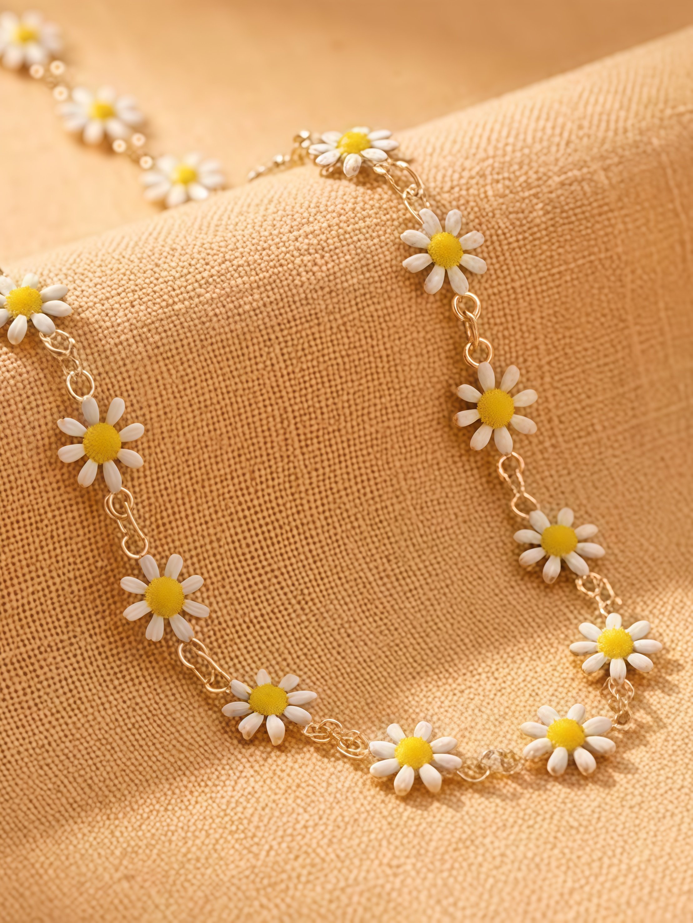 Daisy Flower Station Necklace
