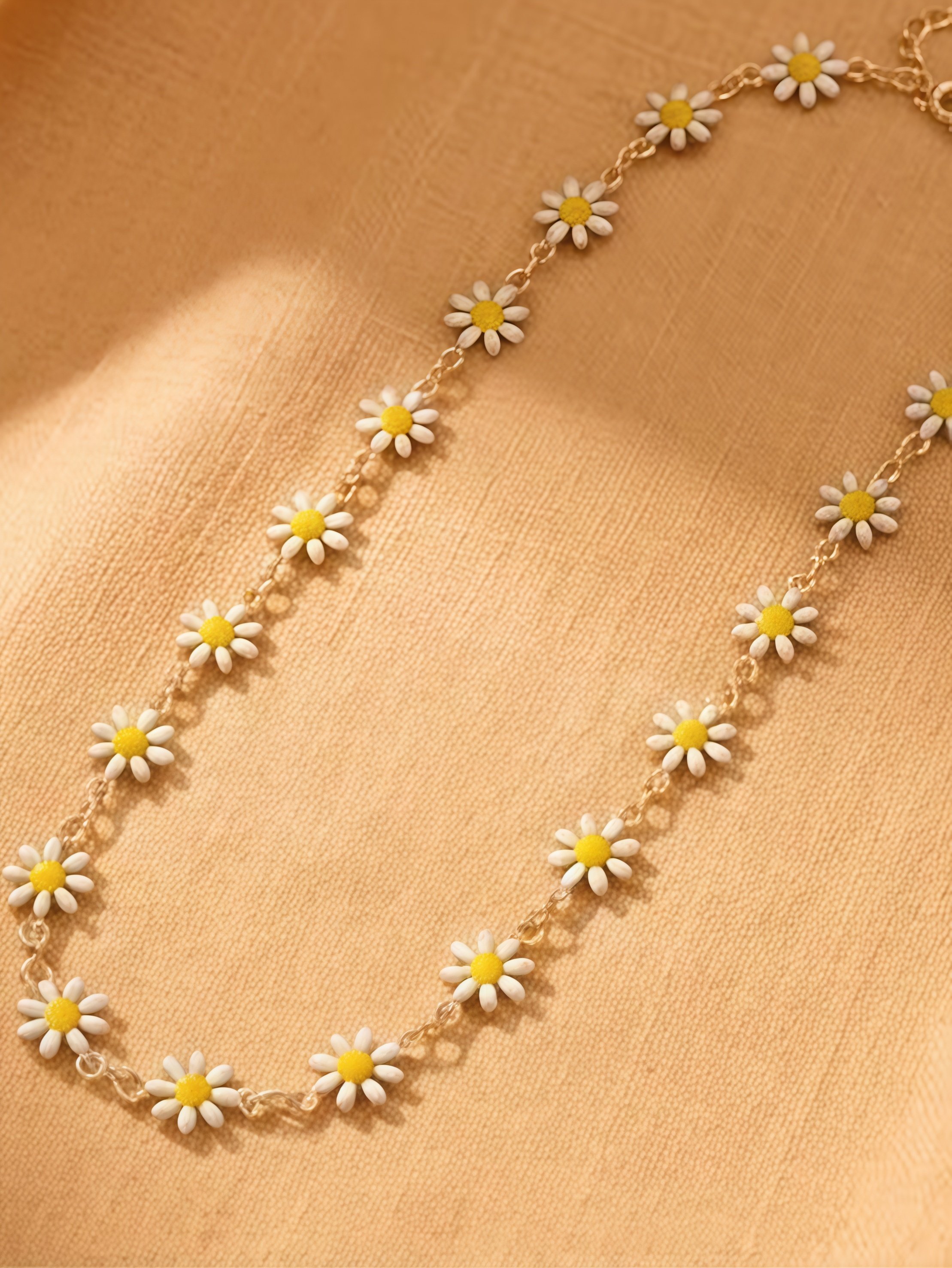 Daisy Flower Station Necklace