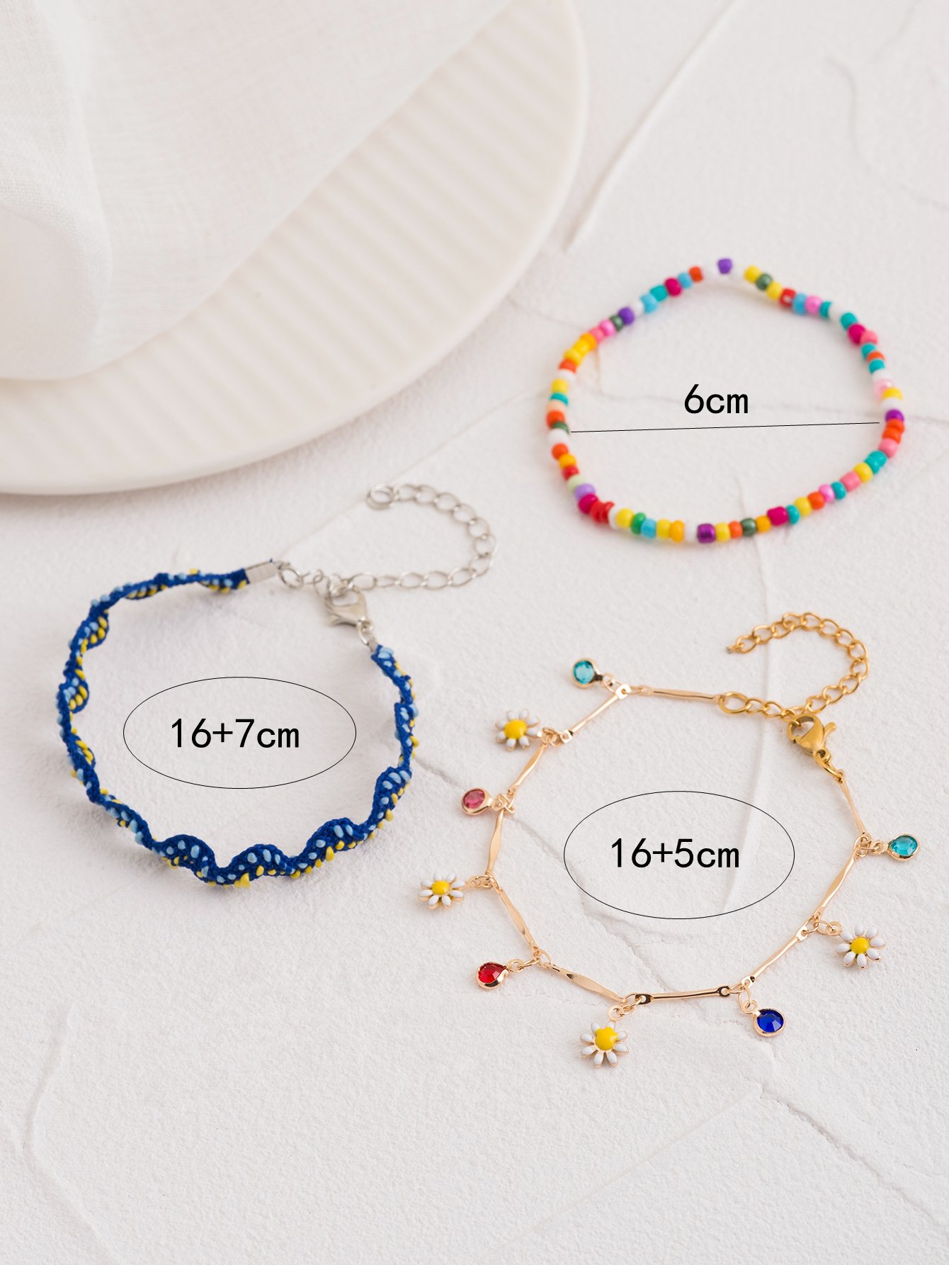 Pack of 3 - Beaded and Charm Bracelets