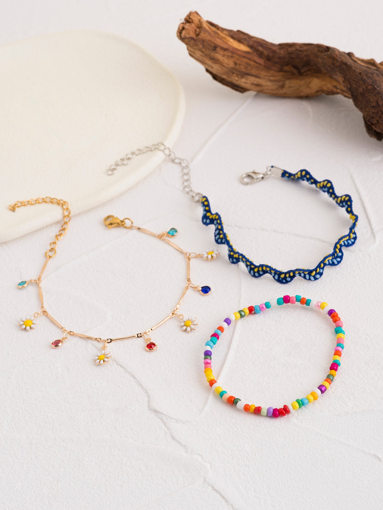 Pack of 3 - Beaded and Charm Bracelets