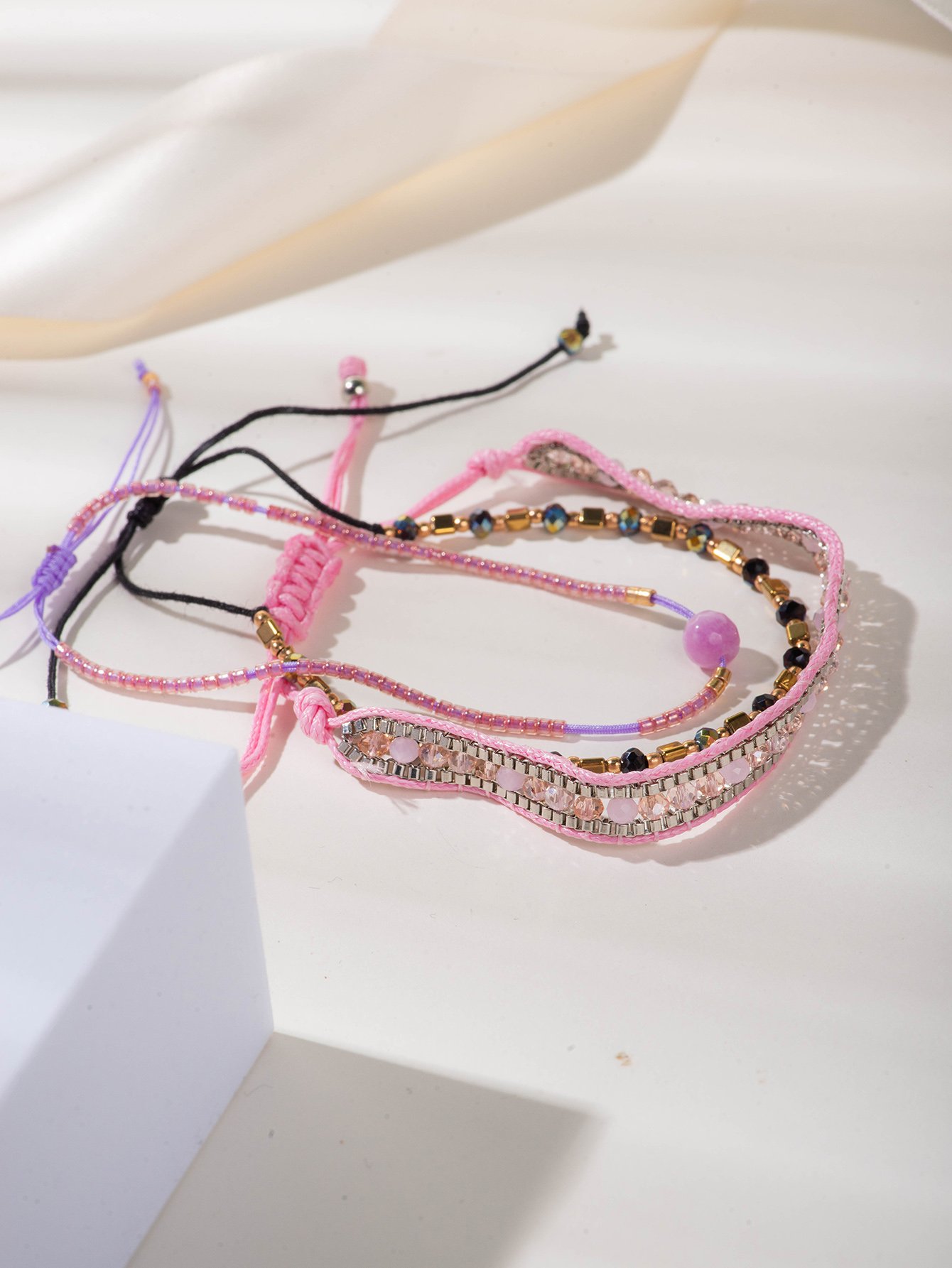 Pack of 3 - Multi-Color Bead Bracelets