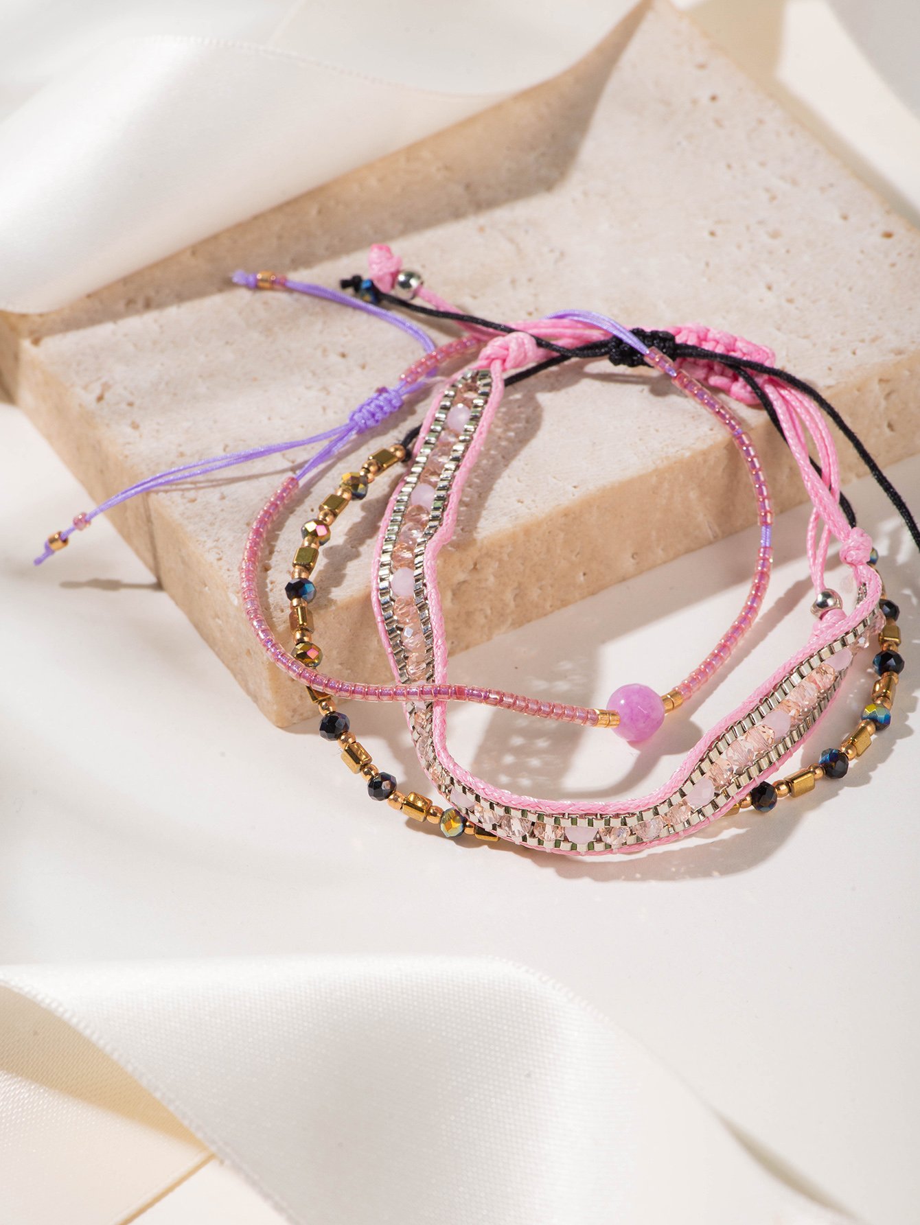 Pack of 3 - Multi-Color Bead Bracelets