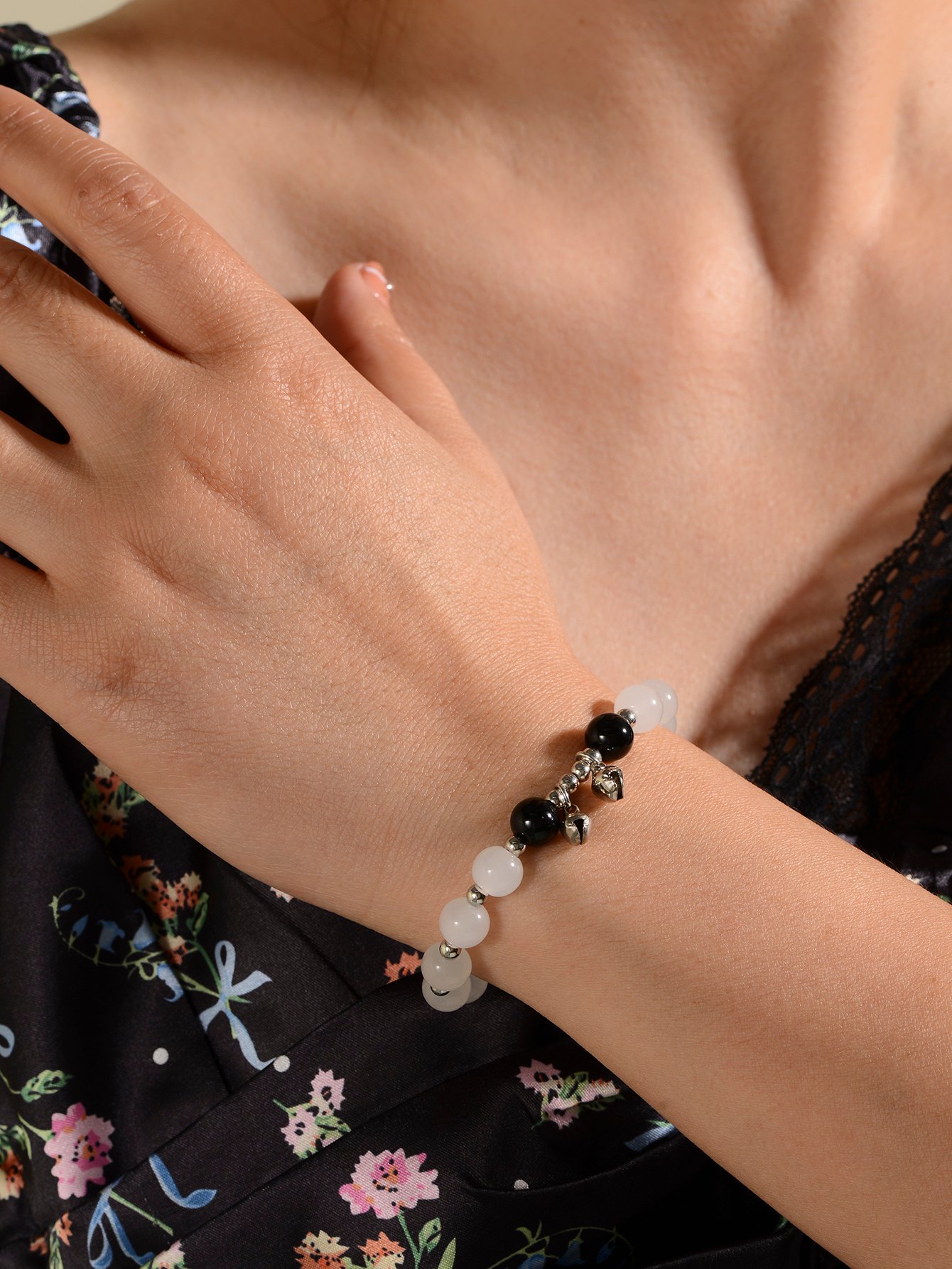 1PC Color Block Beaded Stretch Bracelet