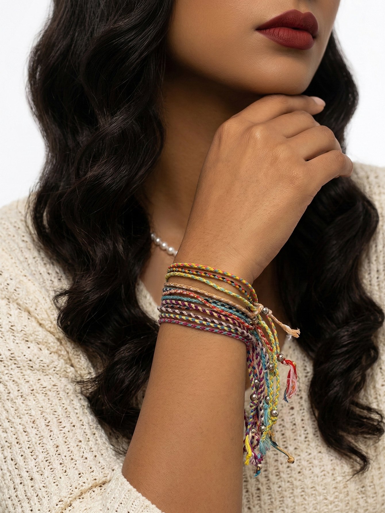 pack of 12 - Multi-Color Tassel Details Bracelets