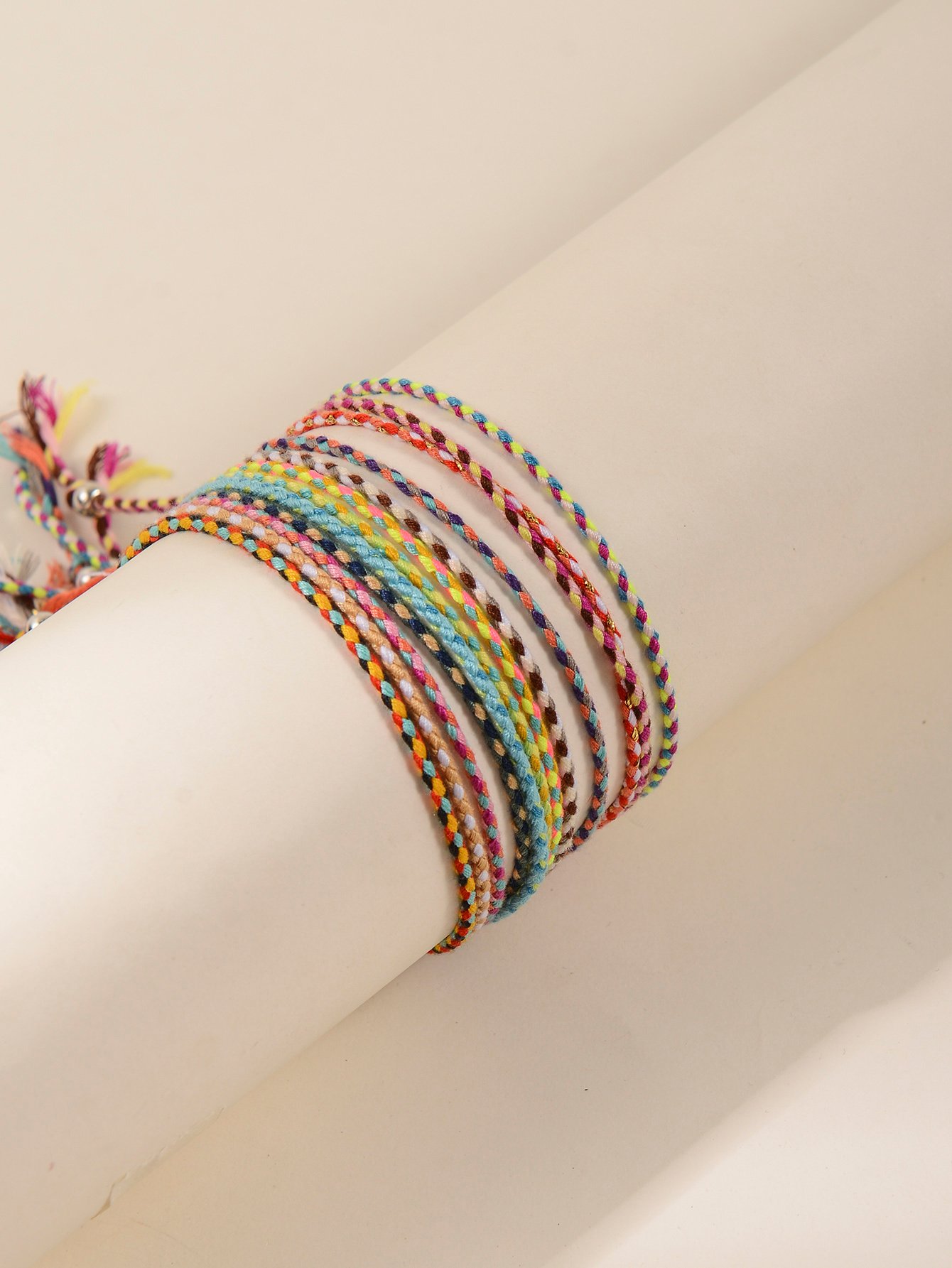 pack of 12 - Multi-Color Tassel Details Bracelets