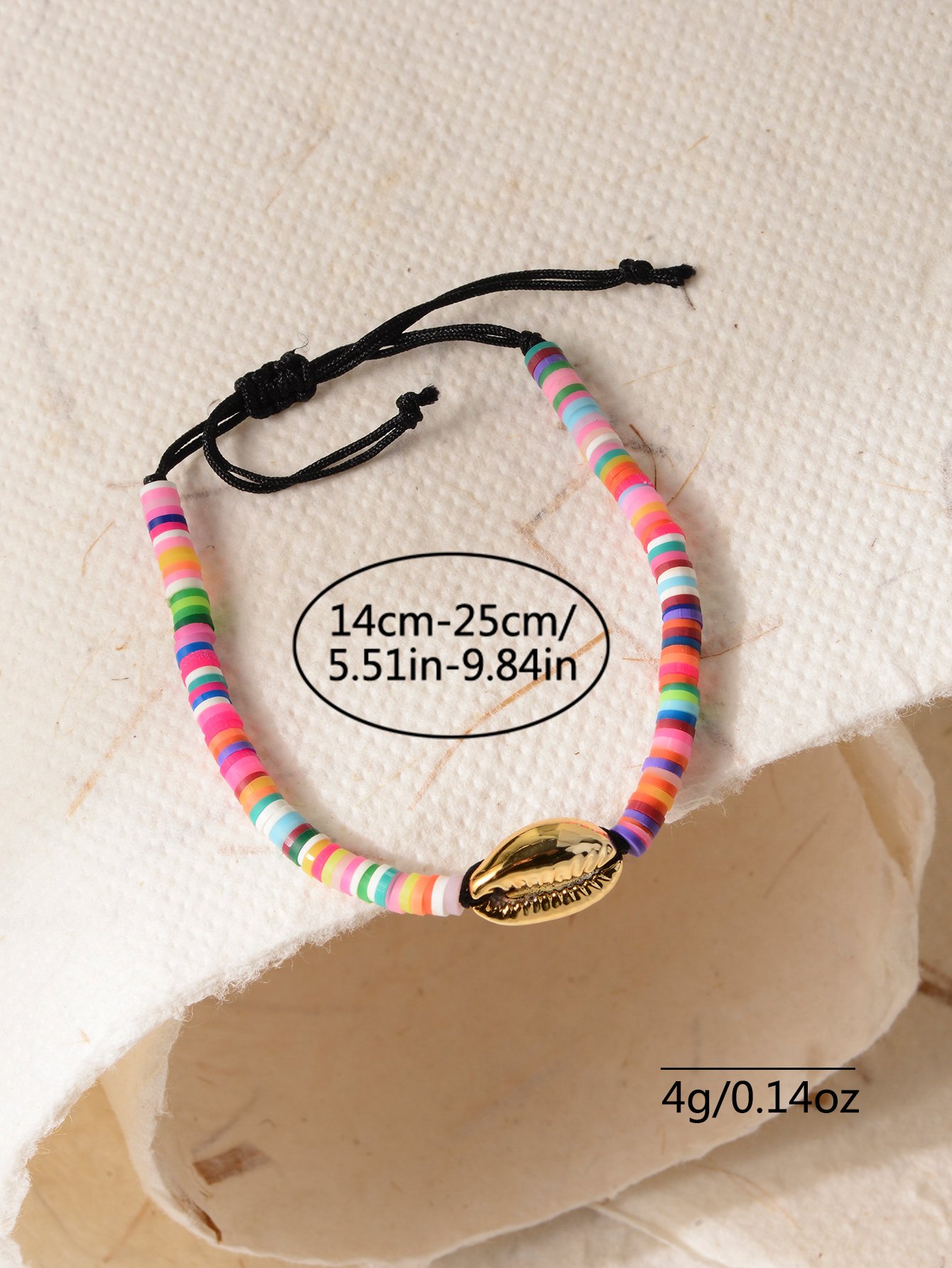 Multi-Color Seashell Charm Beaded Bracelet
