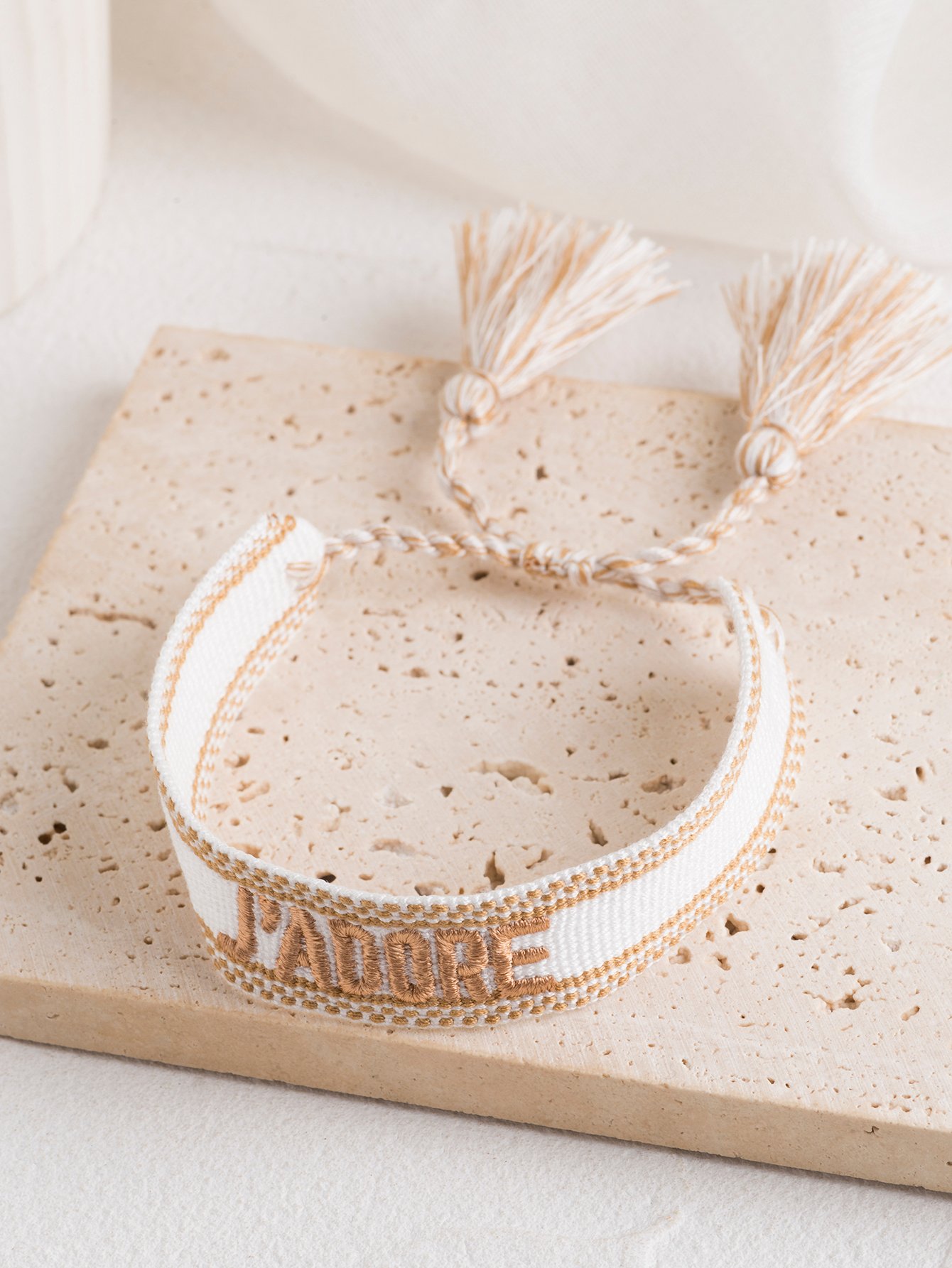 Multi-Color Embroidered Woven Bracelet