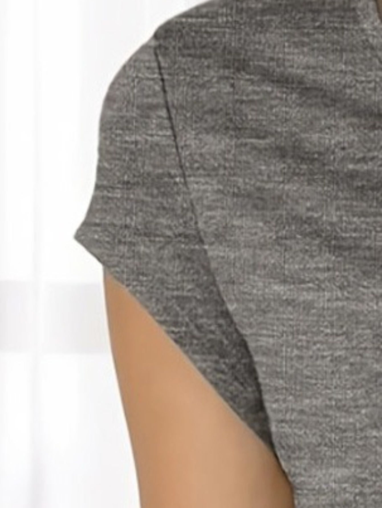 Grey Knit Short Sleeve T-Shirt