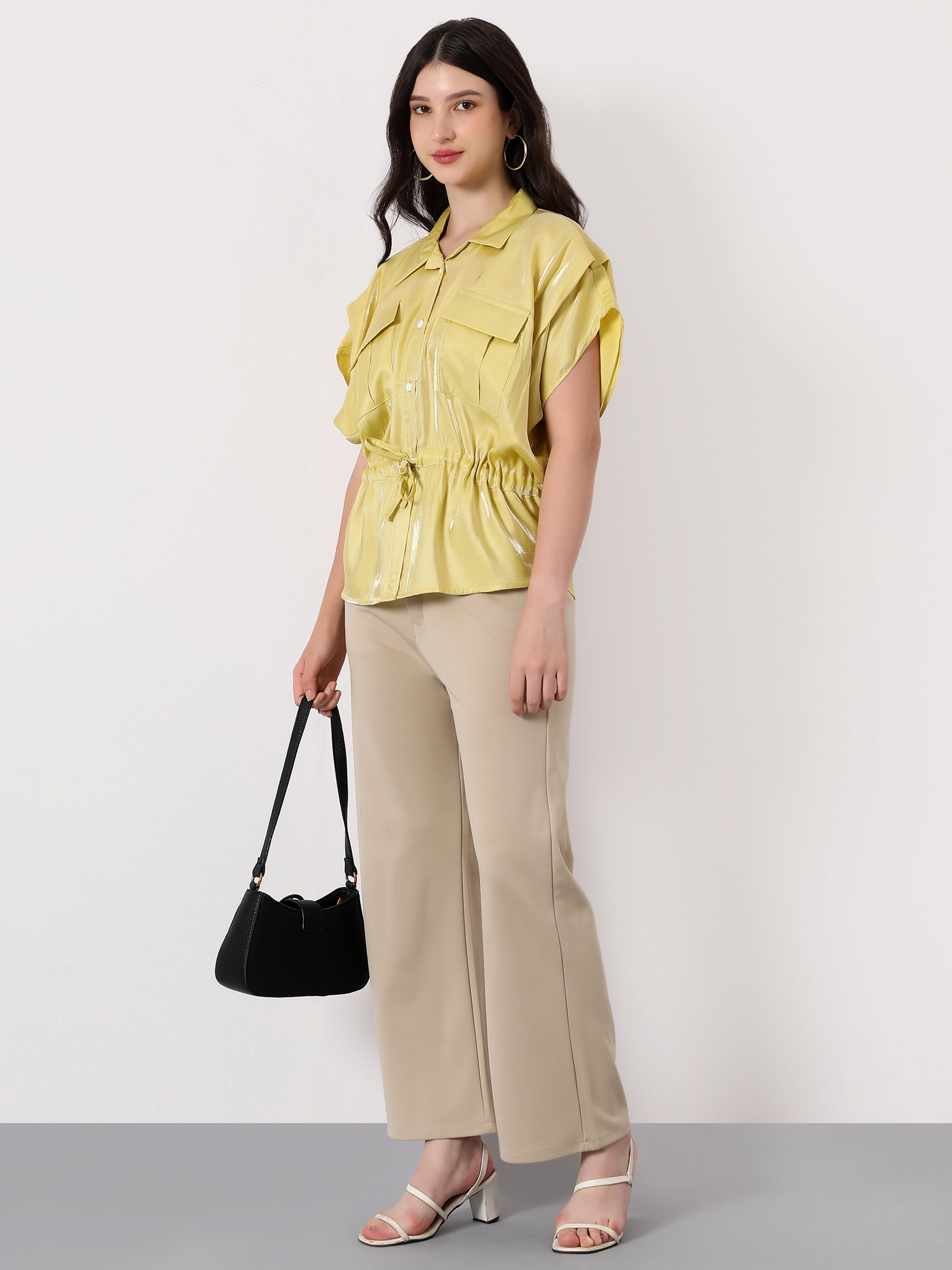 Butter Yellow Utility-Gleam Safari Shirt