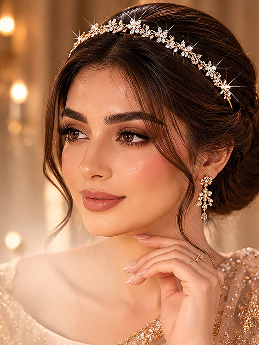 Rhinestone Plum Headband