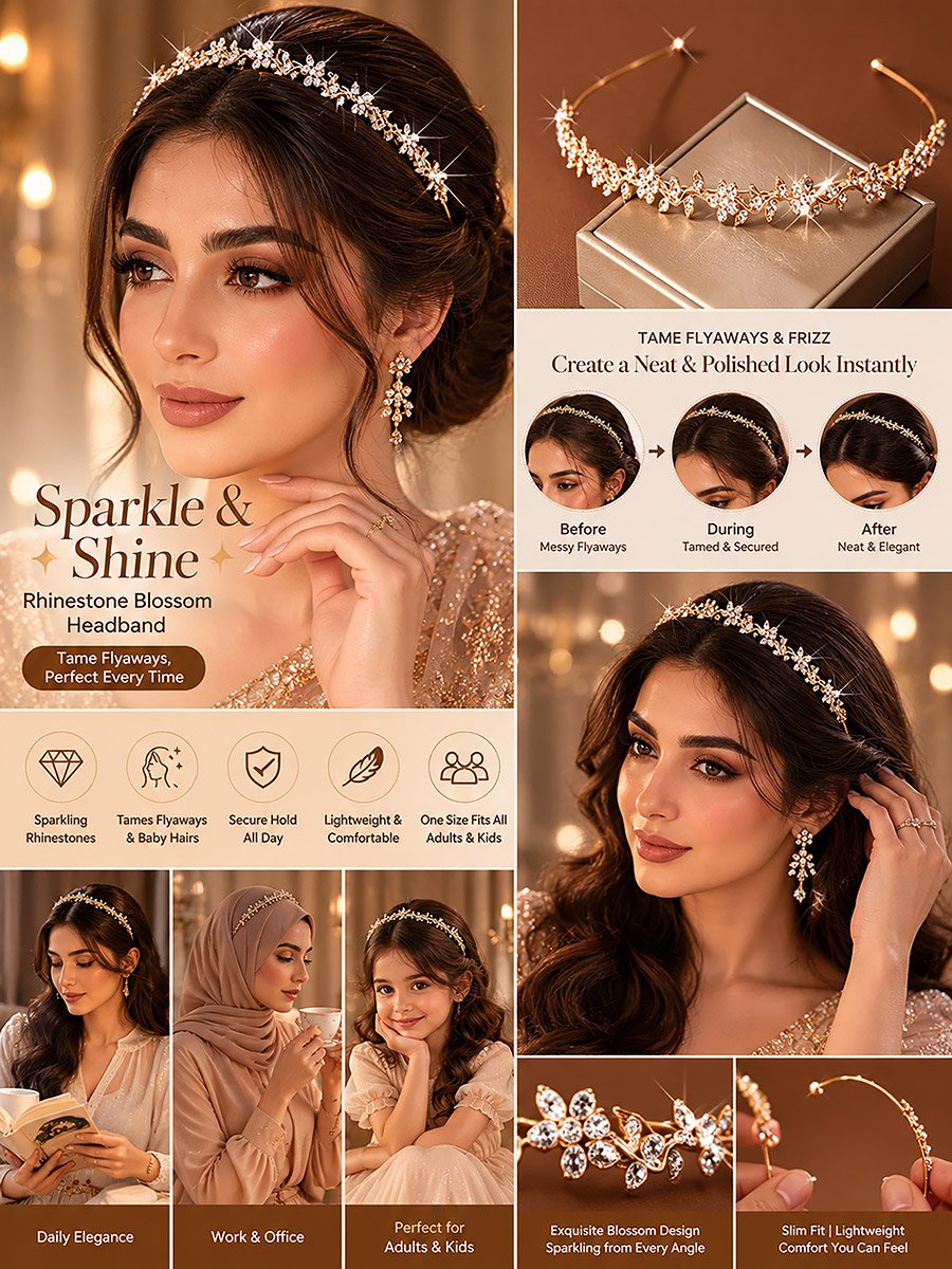 Rhinestone Plum Headband