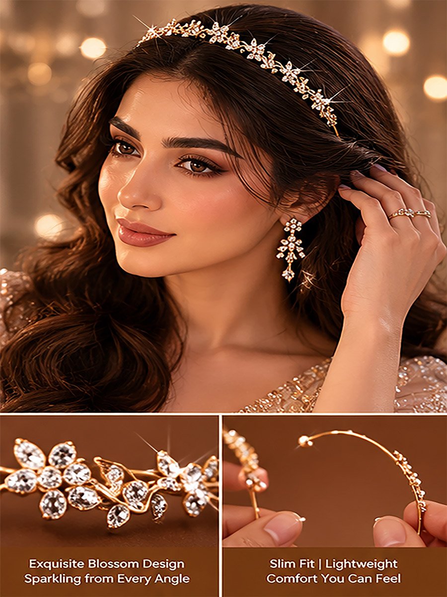 Rhinestone Plum Headband