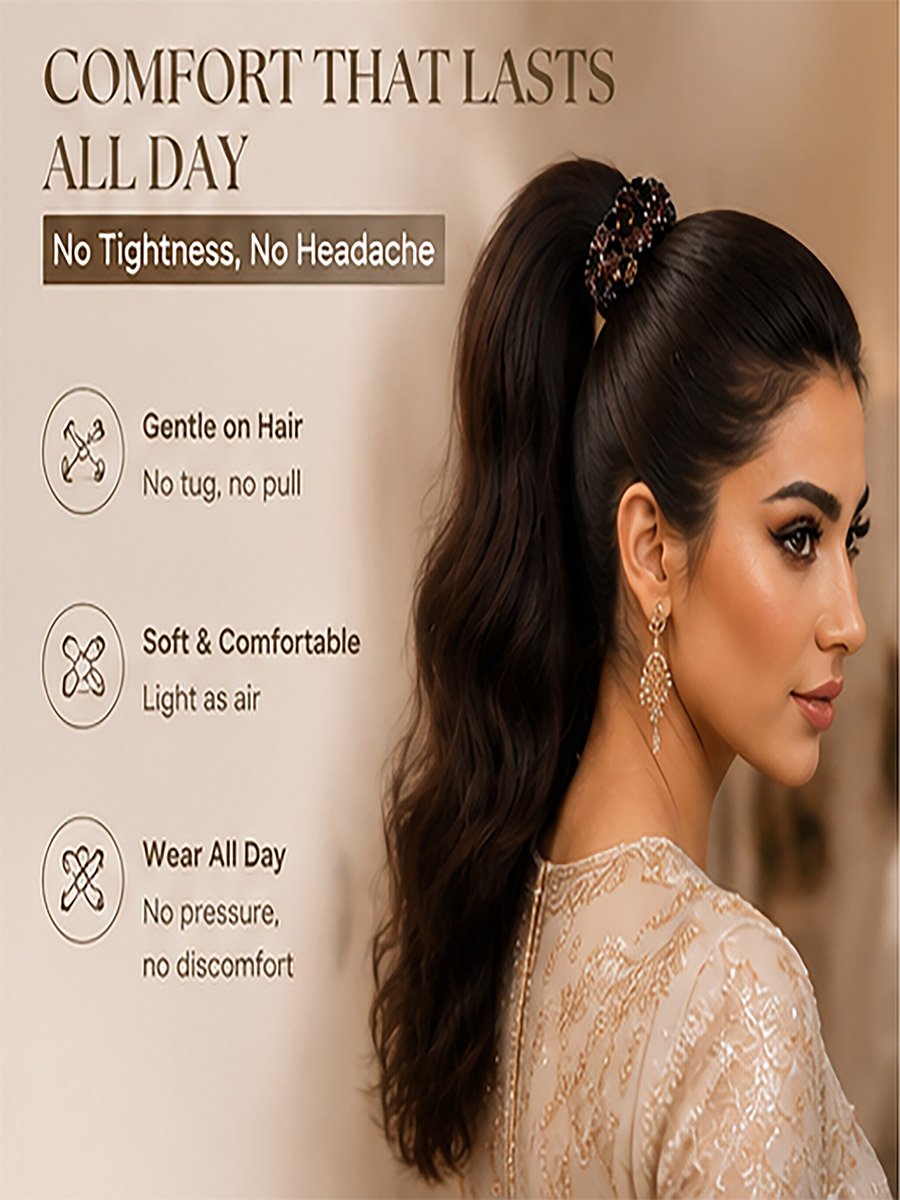 ربطات شعر مرنة مزينة