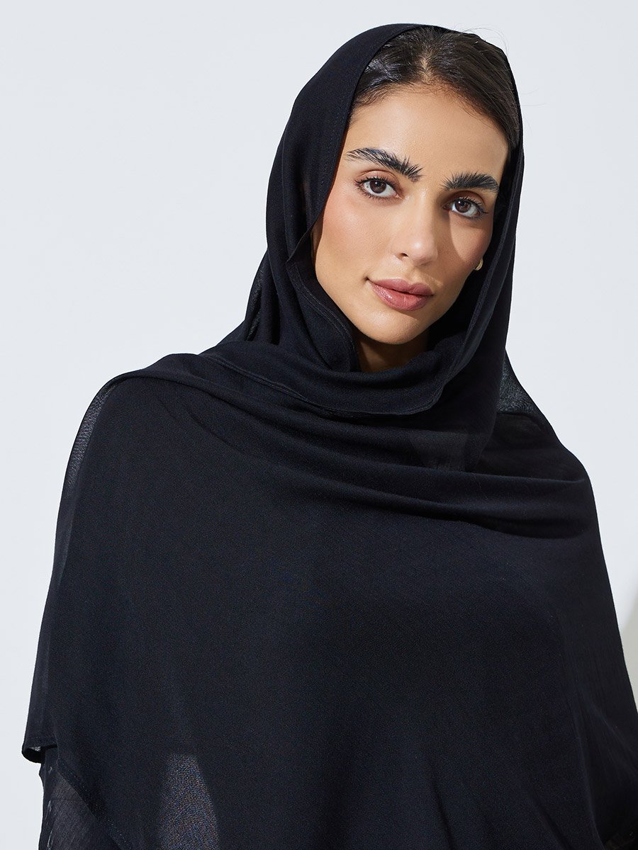 حجاب سادة بمظهر قطن