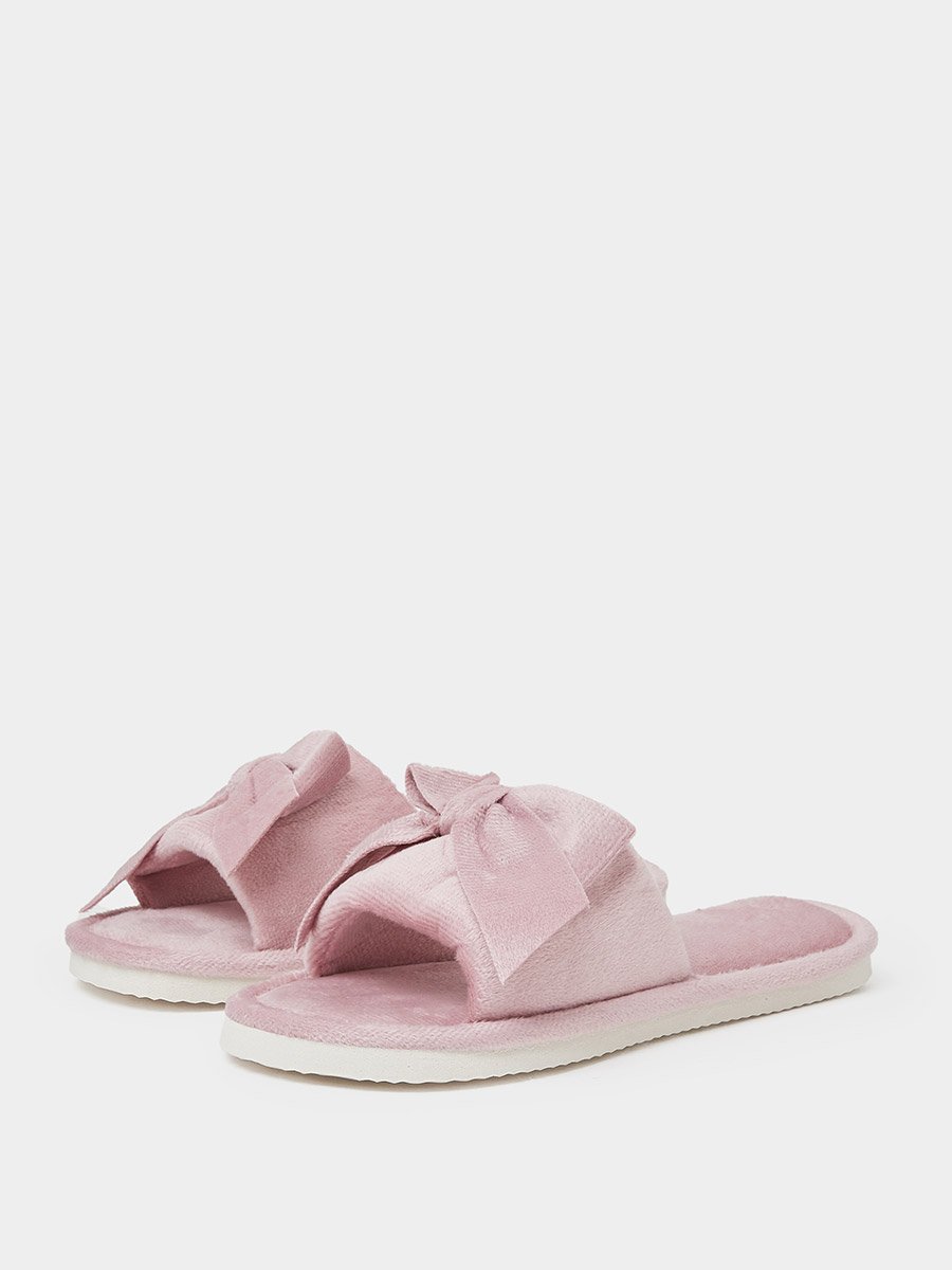 Pink Knot Detail Bedroom Slippers
