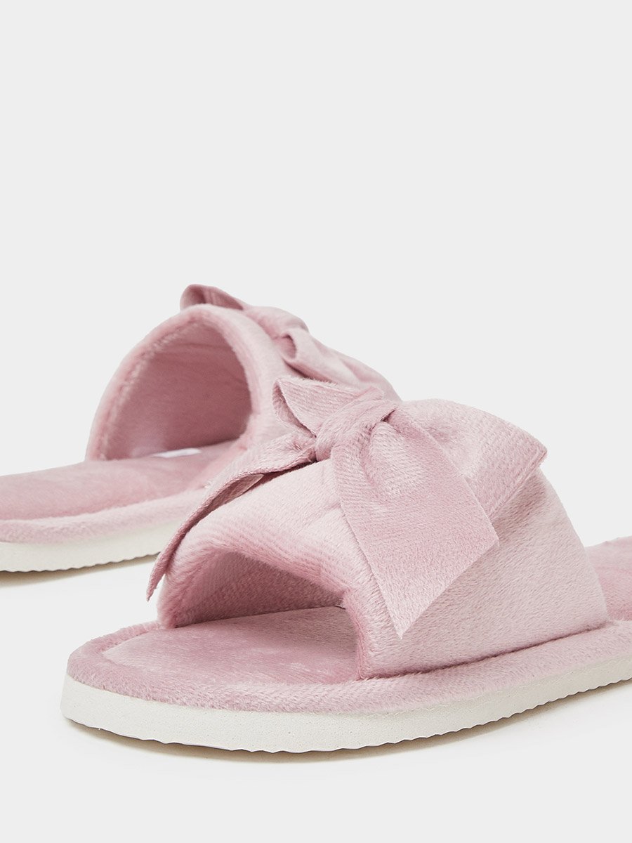 Pink Knot Detail Bedroom Slippers