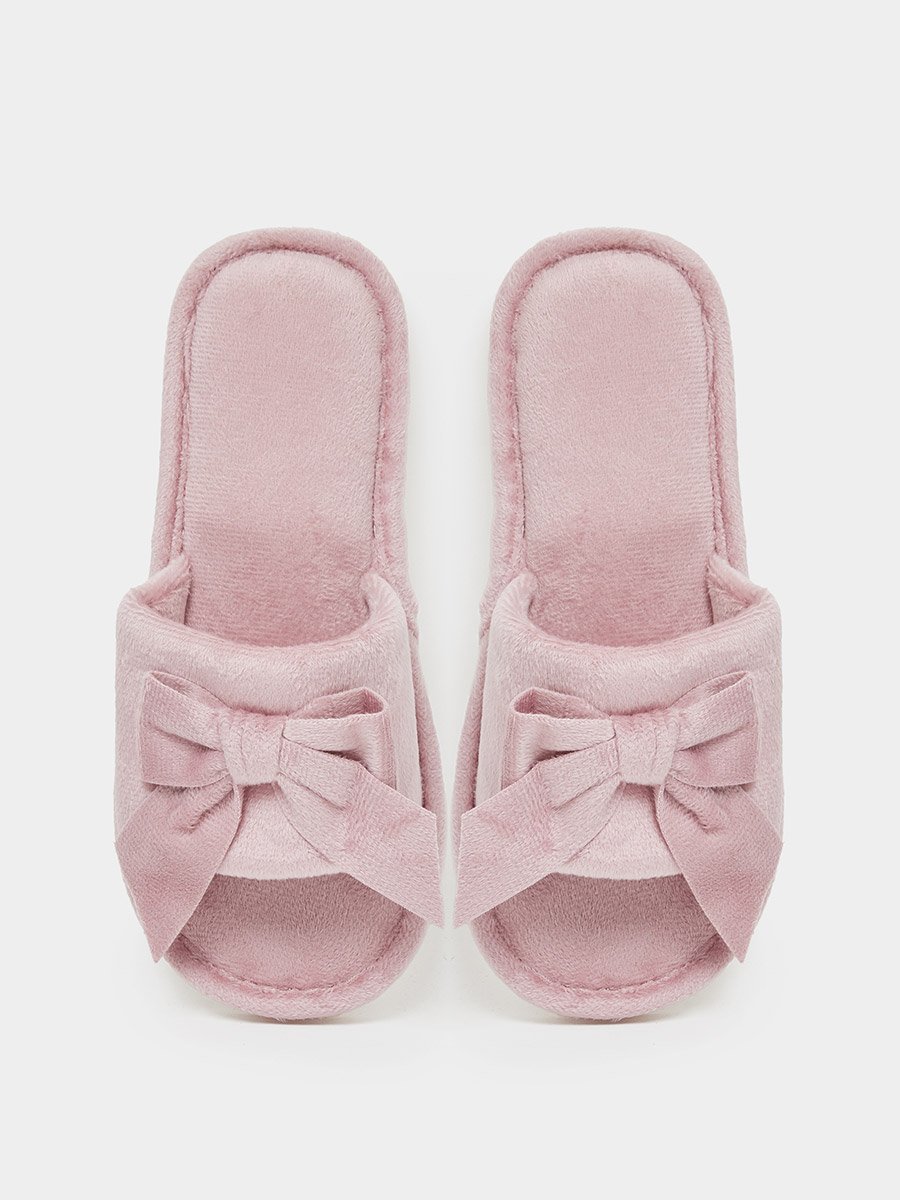 Pink Knot Detail Bedroom Slippers