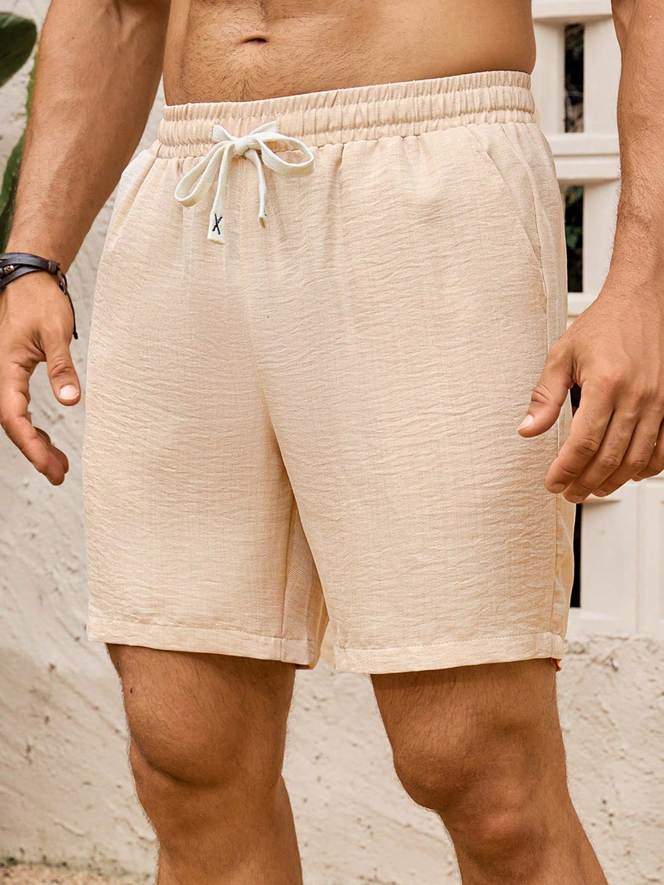Men Solid Shorts with Side Pocket