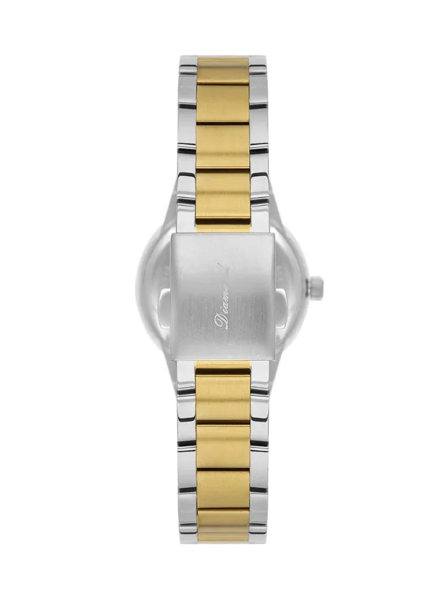 Diamond Silver and Gold Stainless Steel Watch for Women DK.1.14136-4