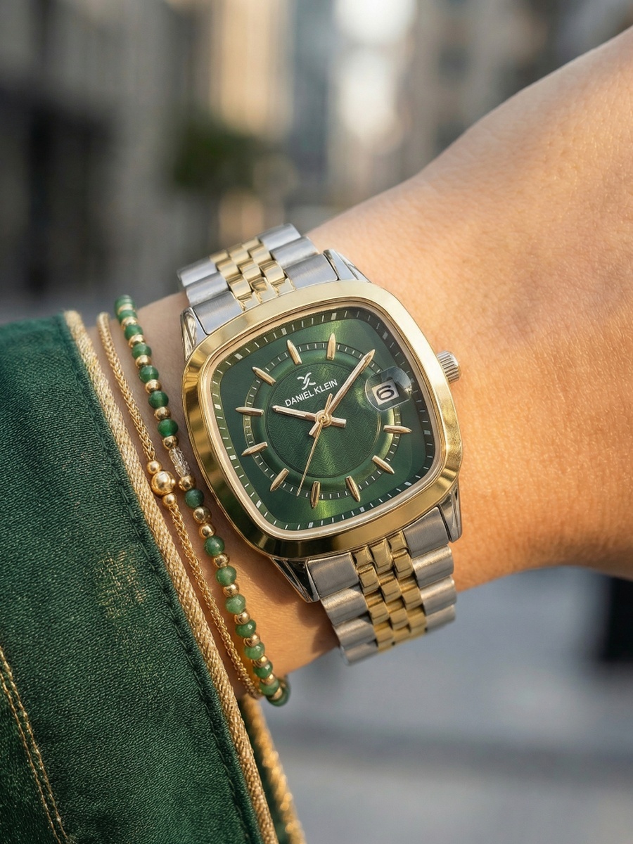 Premium Silver and Gold Stainless Steel Watch for Women DK.1.14129-5