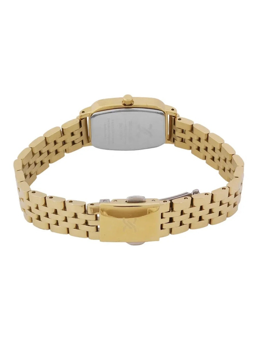 ساعة بسوار ستانلس ستيل ذهبي