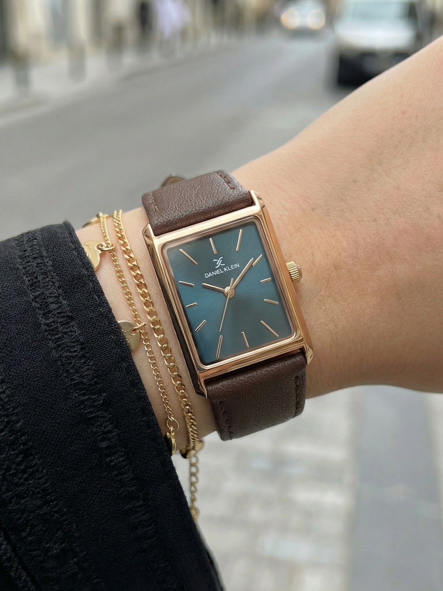 Premium Coffee Brown Leather Watch for Women DK.1.14124-5
