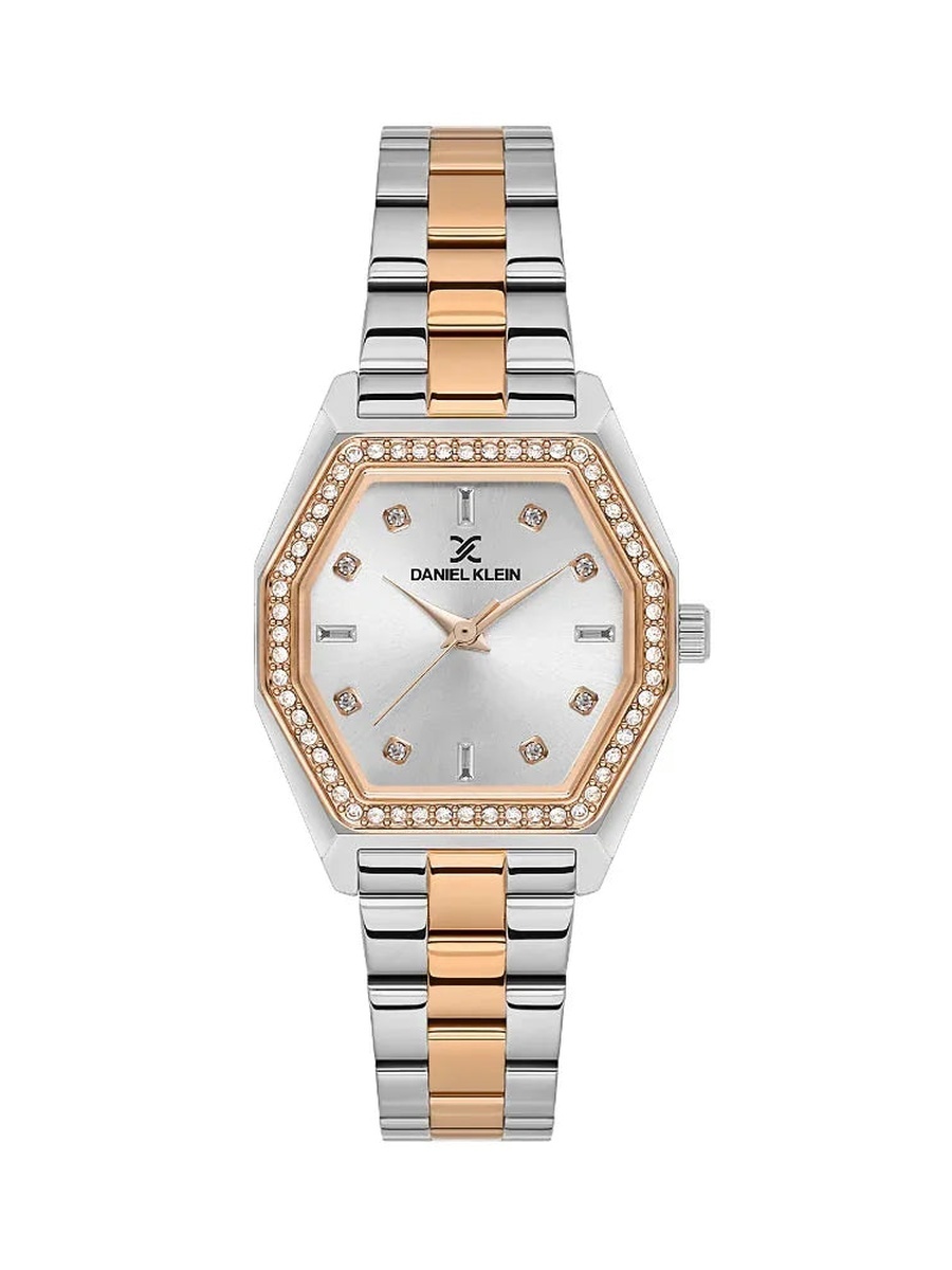 Premium Silver and Rose Gold Stainless Steel Watch for Women DK.1.14113-6