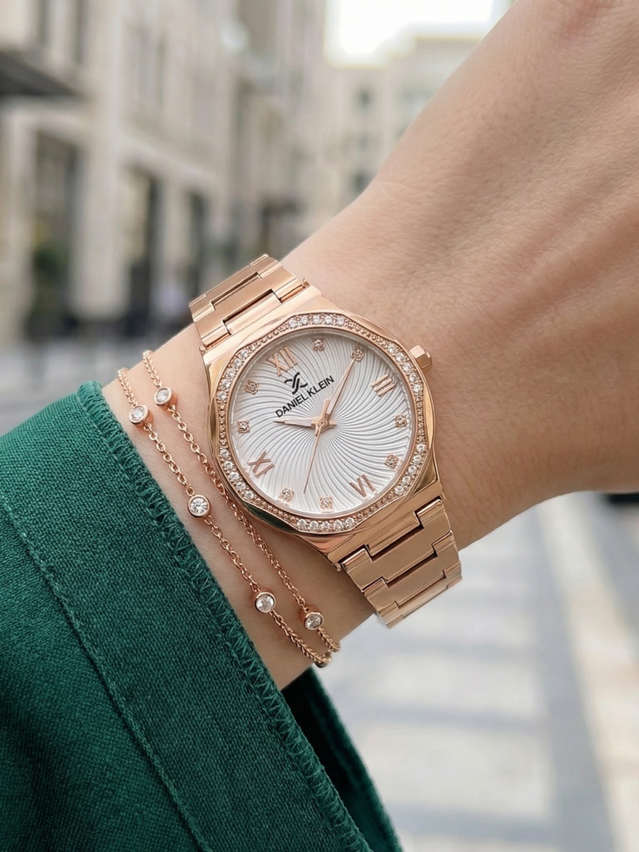 Premium Rose Gold Stainless Steel Watch for Women DK.1.14101-5