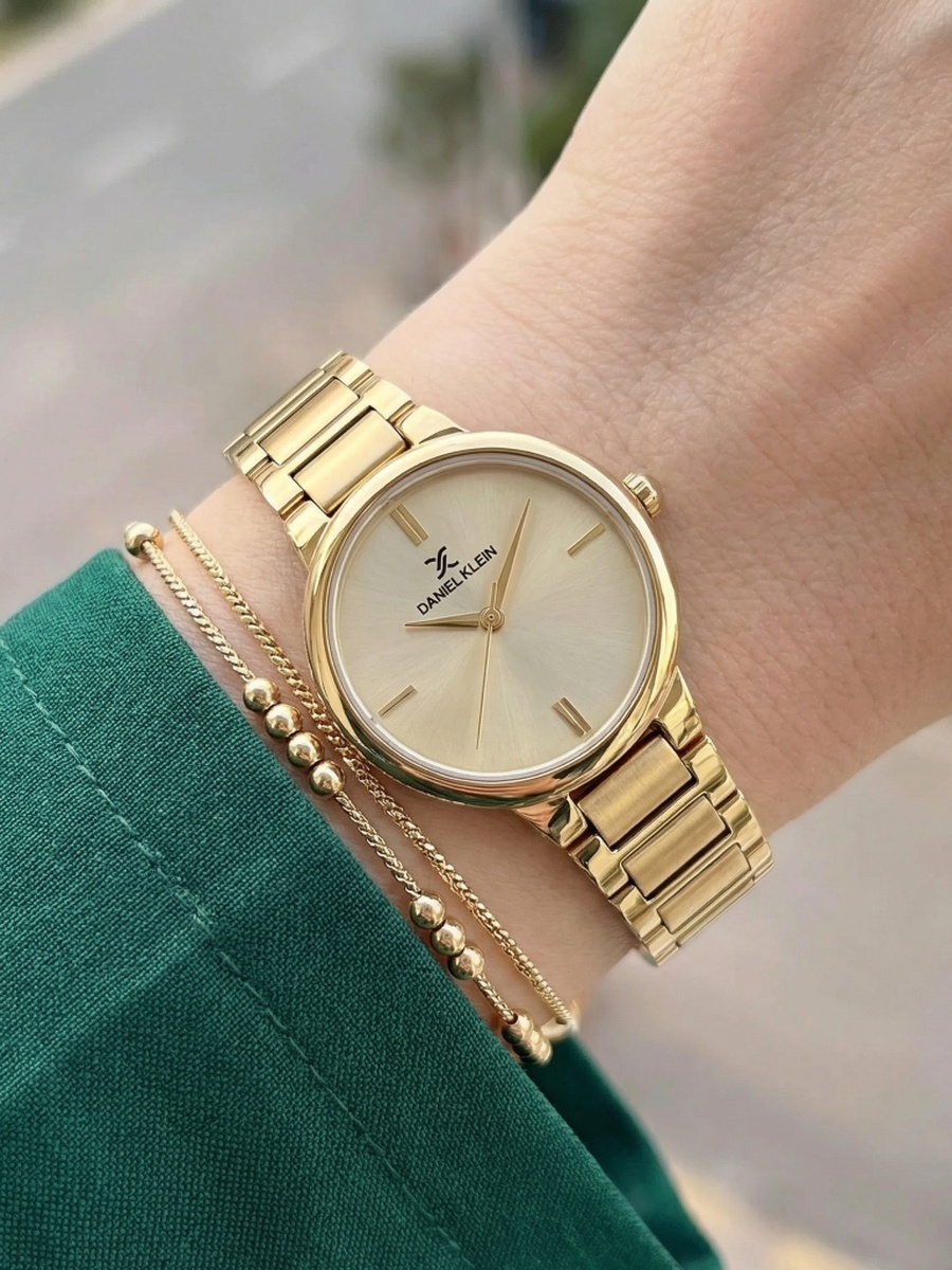 Premium Gold Stainless Steel Watch for Women DK.1.14100-4