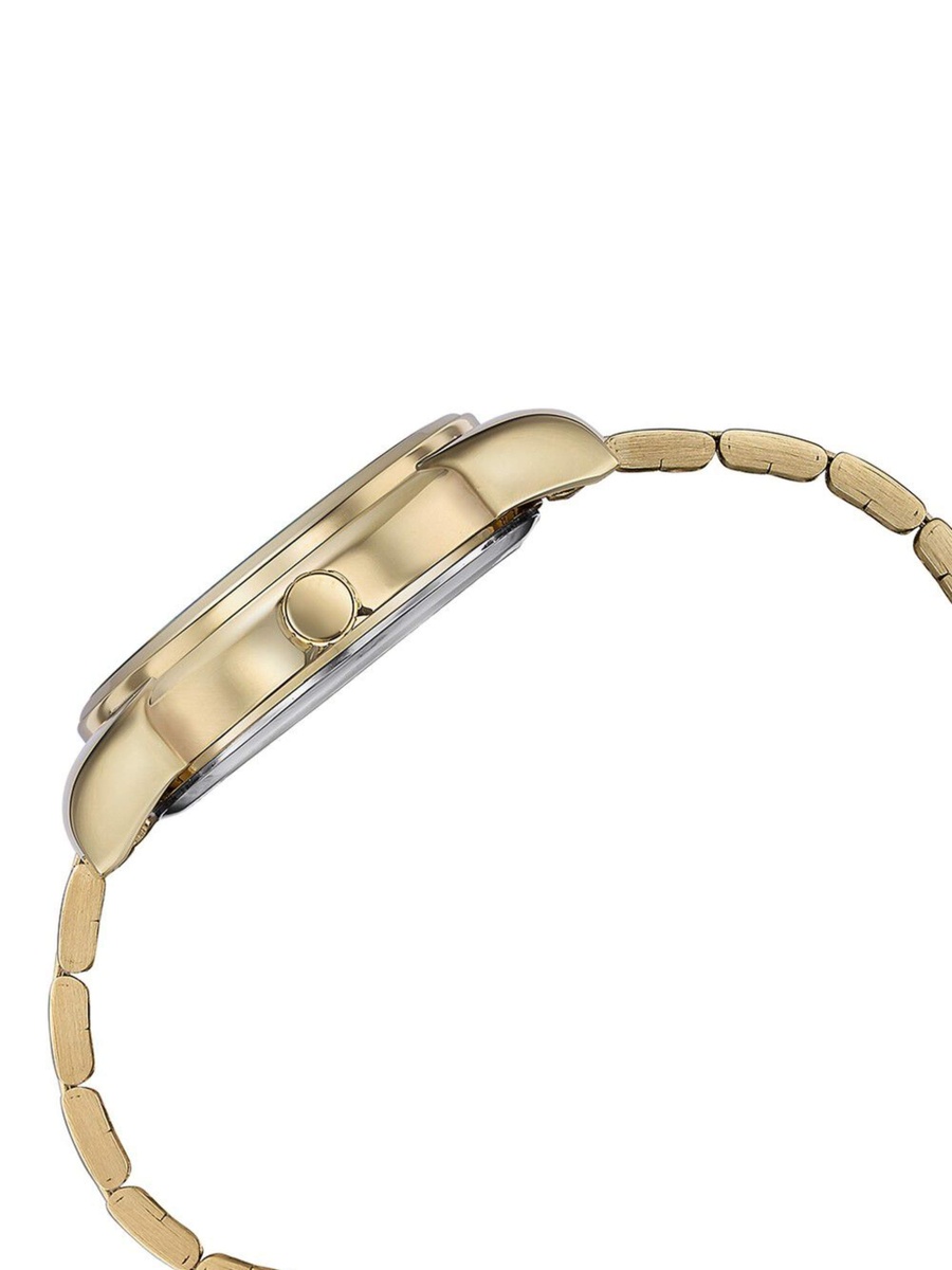 Men Gold-Tone Stainless Steel Strap Watch