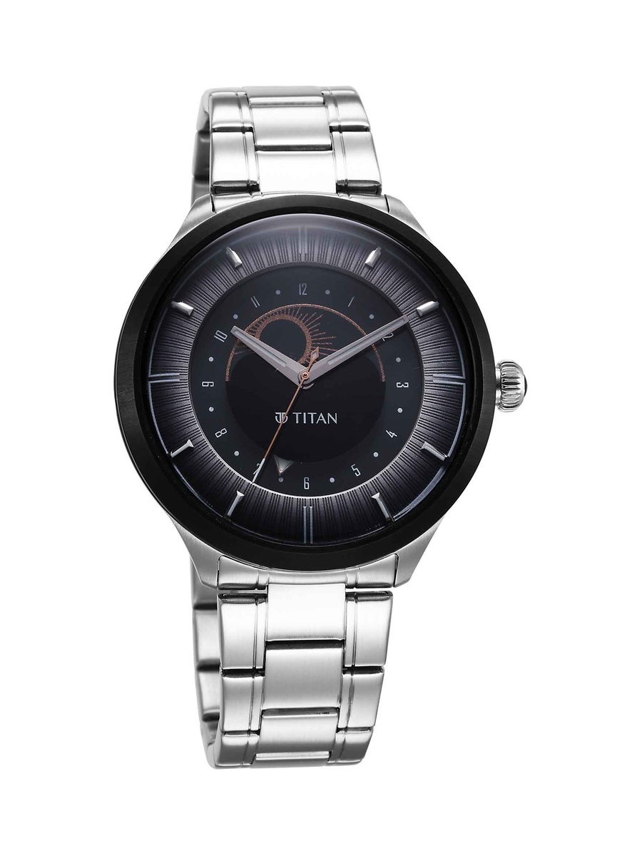 Neo Black Dial Watch with Stainless Steel Strap