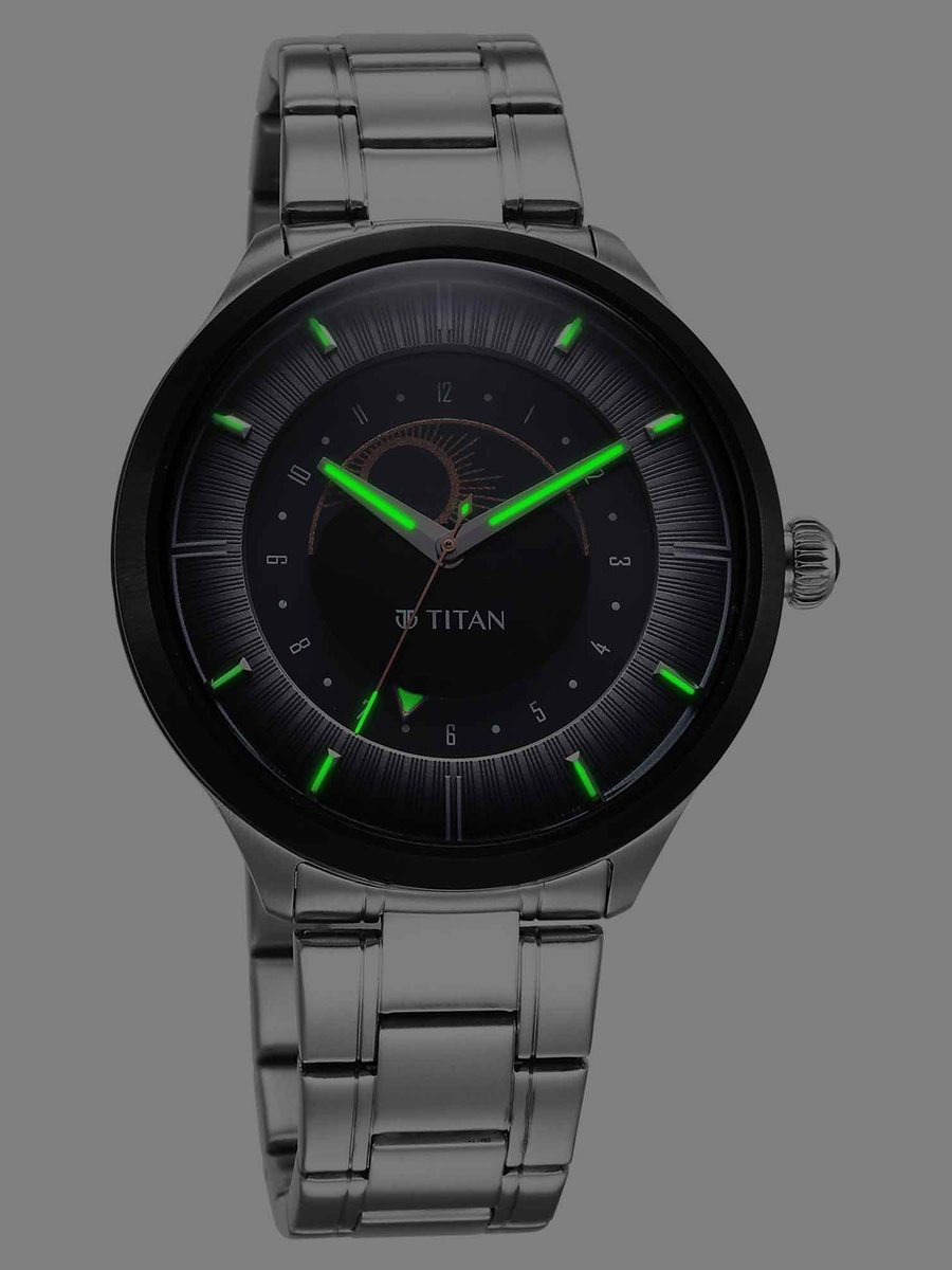 Neo Black Dial Watch with Stainless Steel Strap