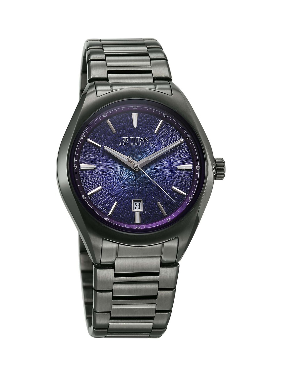 Stellar - 3 Men Purple Round Dial Watch with Metal Strap