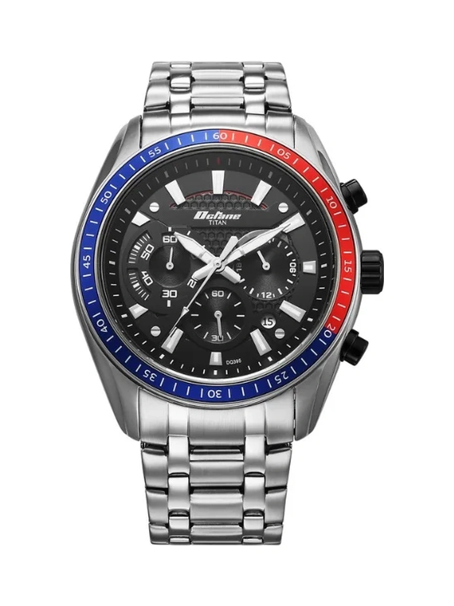Men Karishma Black Dial Watch with Stainless Steel Strap