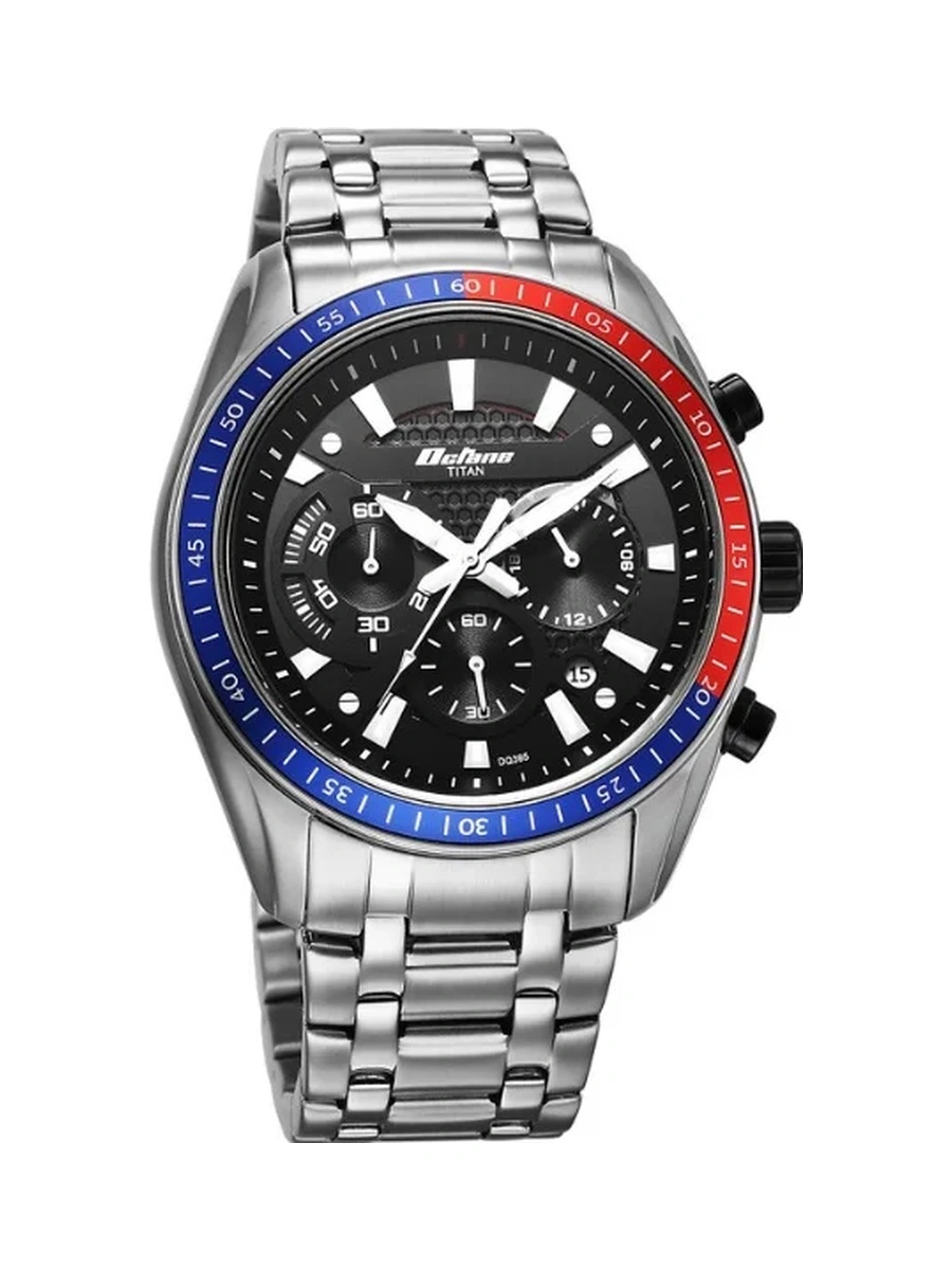 Men Karishma Black Dial Watch with Stainless Steel Strap