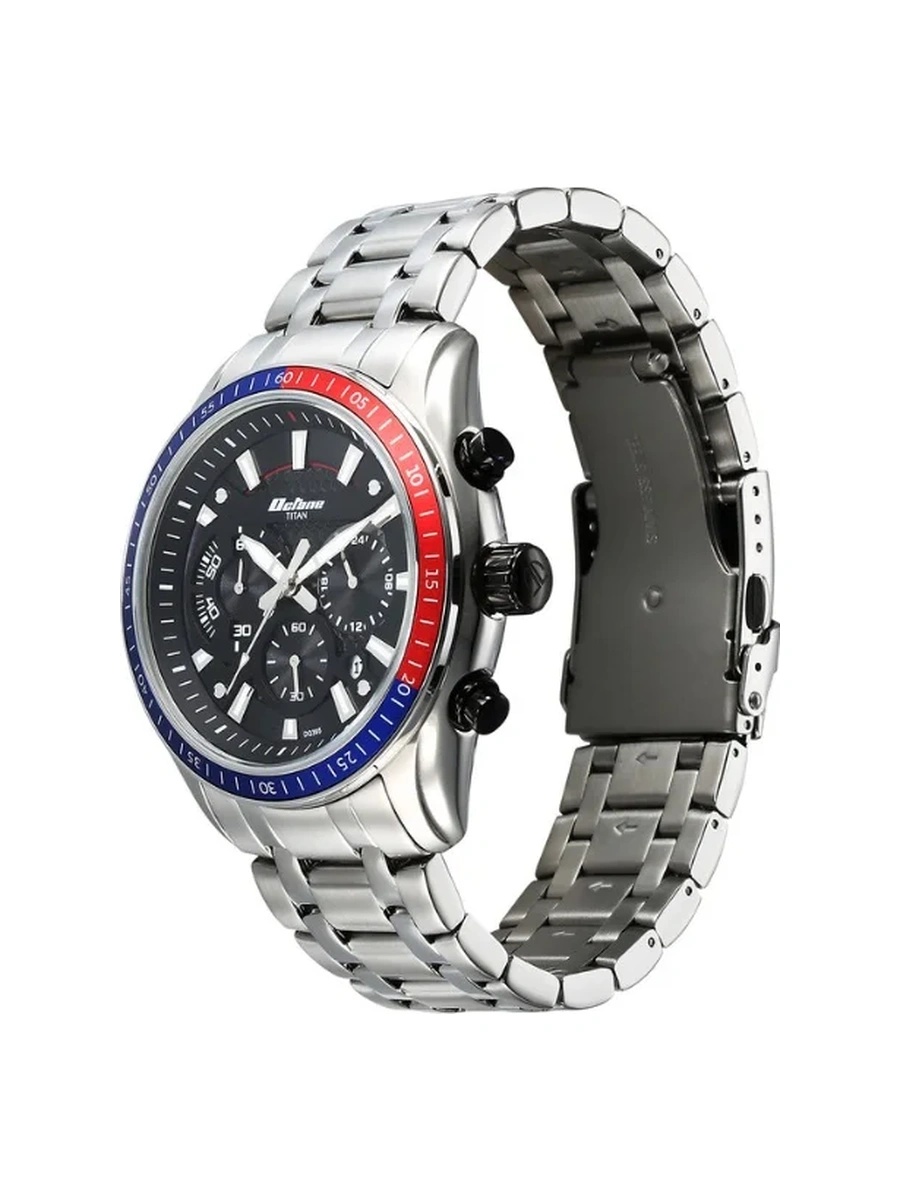 Men Karishma Black Dial Watch with Stainless Steel Strap