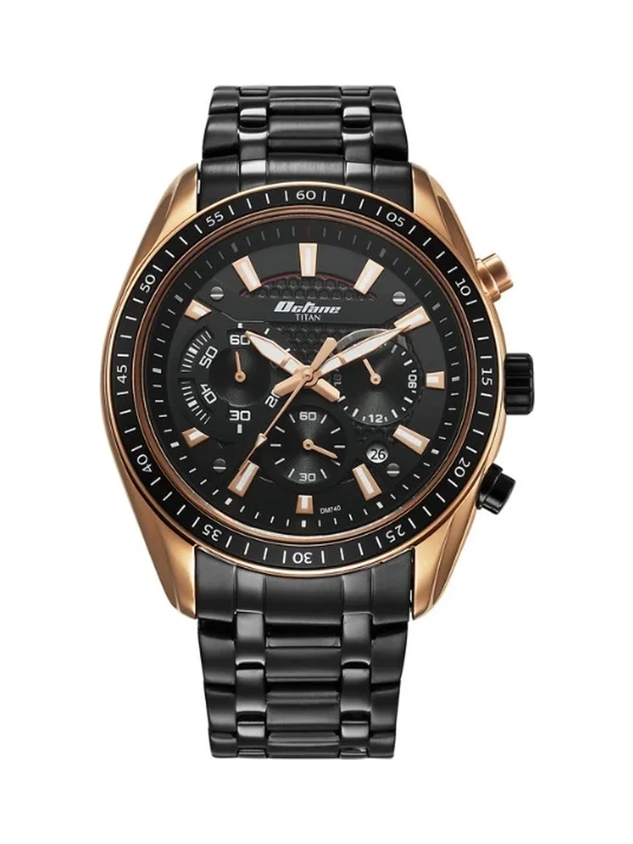 Octane Quartz Chronograph with Date Black Dial